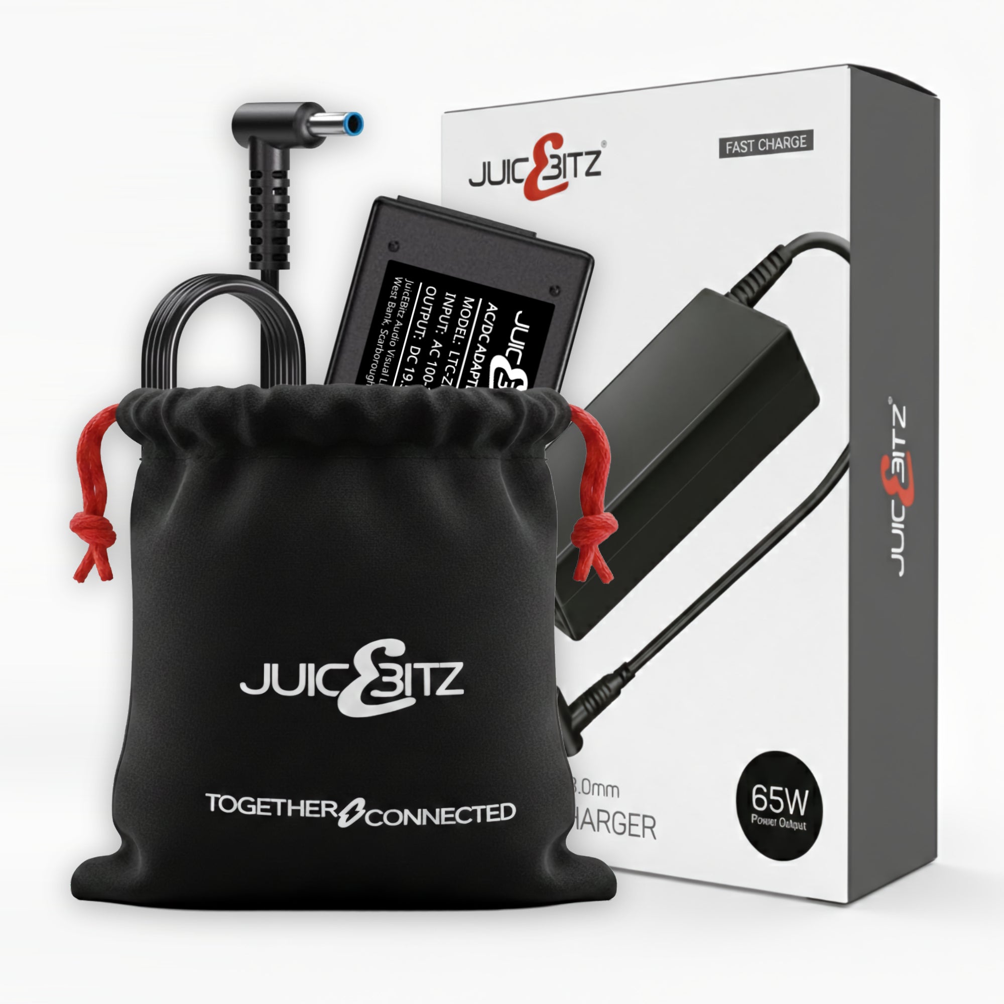 65W HP Laptop Charger - Round Tip 4.5mm x 3.0mm