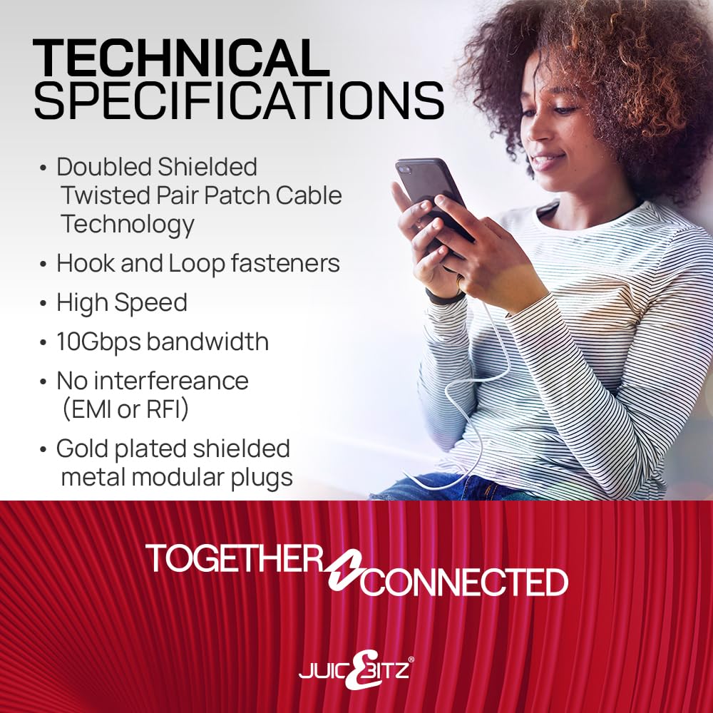 CAT7 Flat Shielded Gigabit Ethernet RJ45 LAN SFTP Patch Cable LSZH - Red