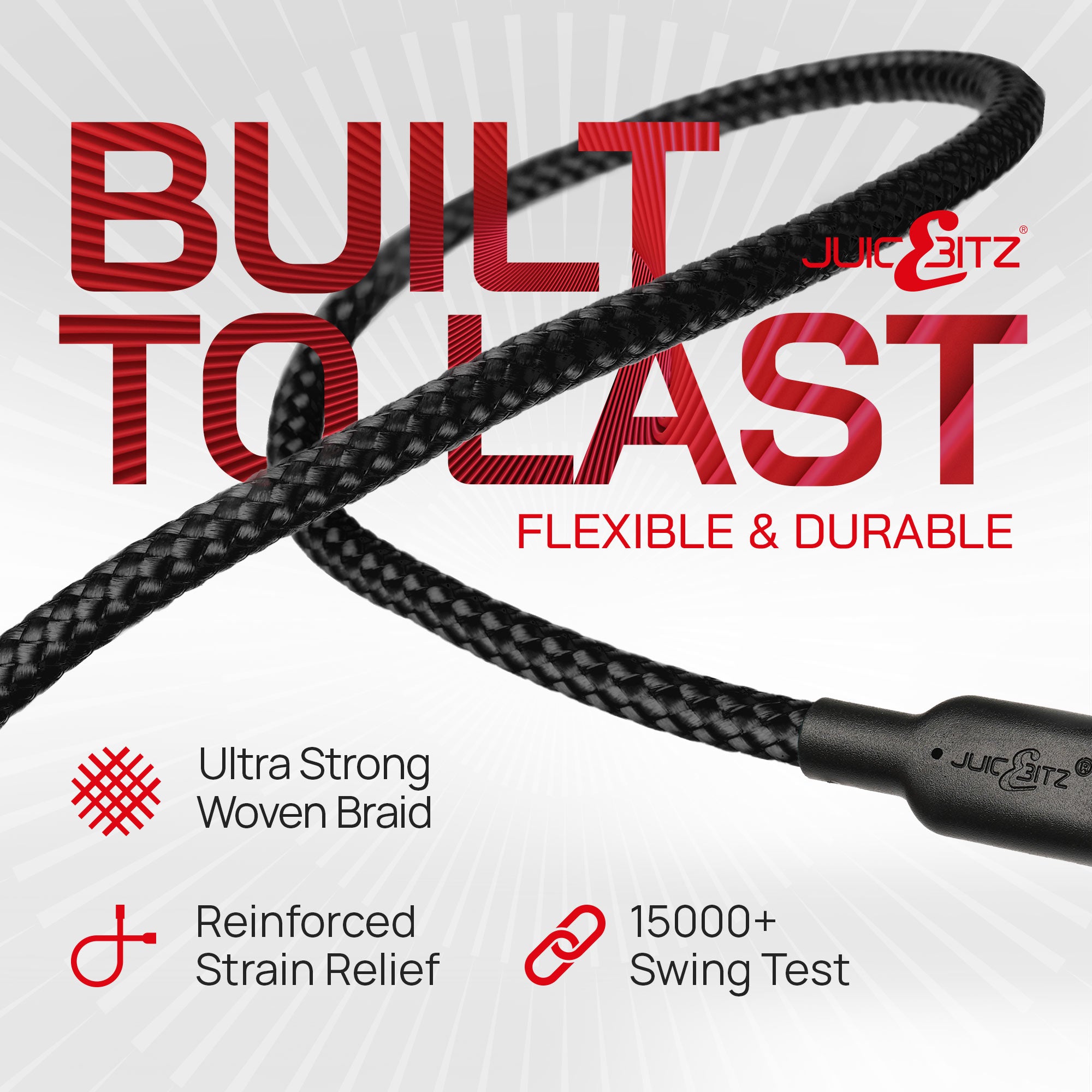 Braided USB-A to USB-C (USB2.0) 60W Fast Charger Data Cable - Grey