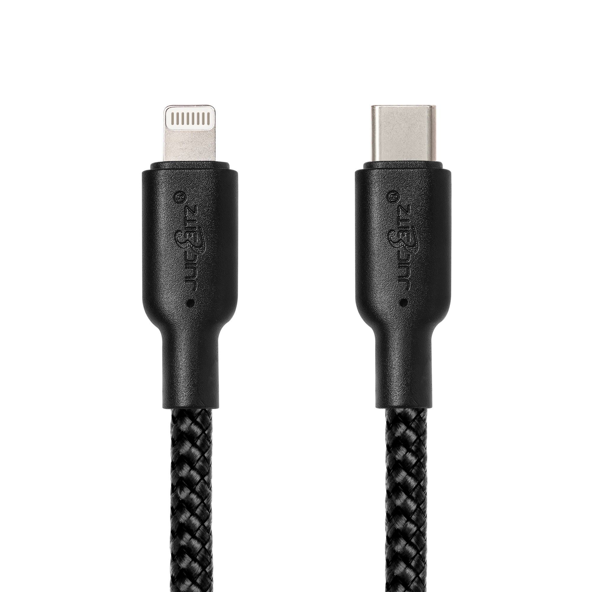 Braided Heavy Duty USB-C Fast Charger Data Sync Cable for iPhone, iPad, iPod - Black