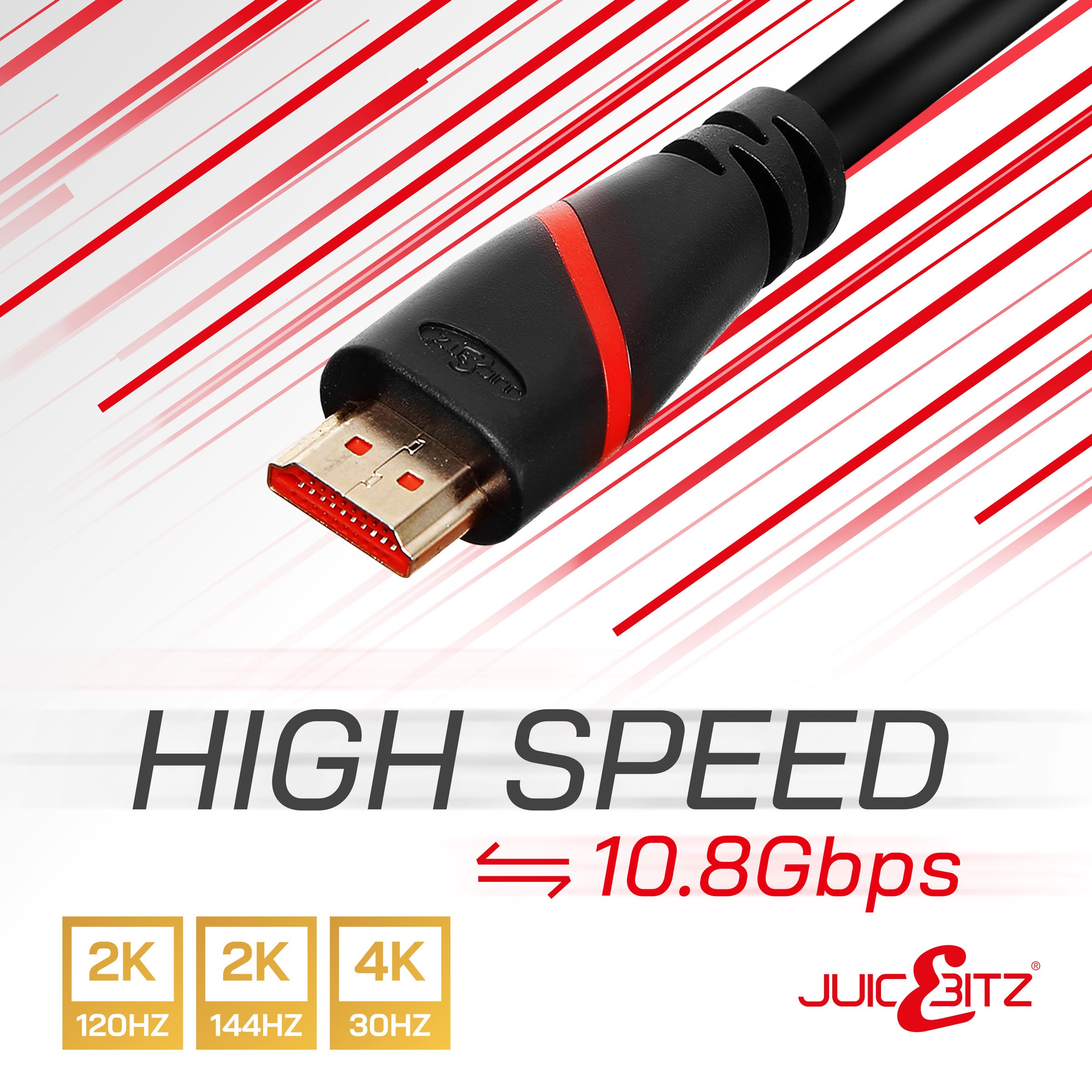 HDMI 1.4b 1080p 120hz Full HD Cable HDR Graphics Ethernet CEC ARC - Black