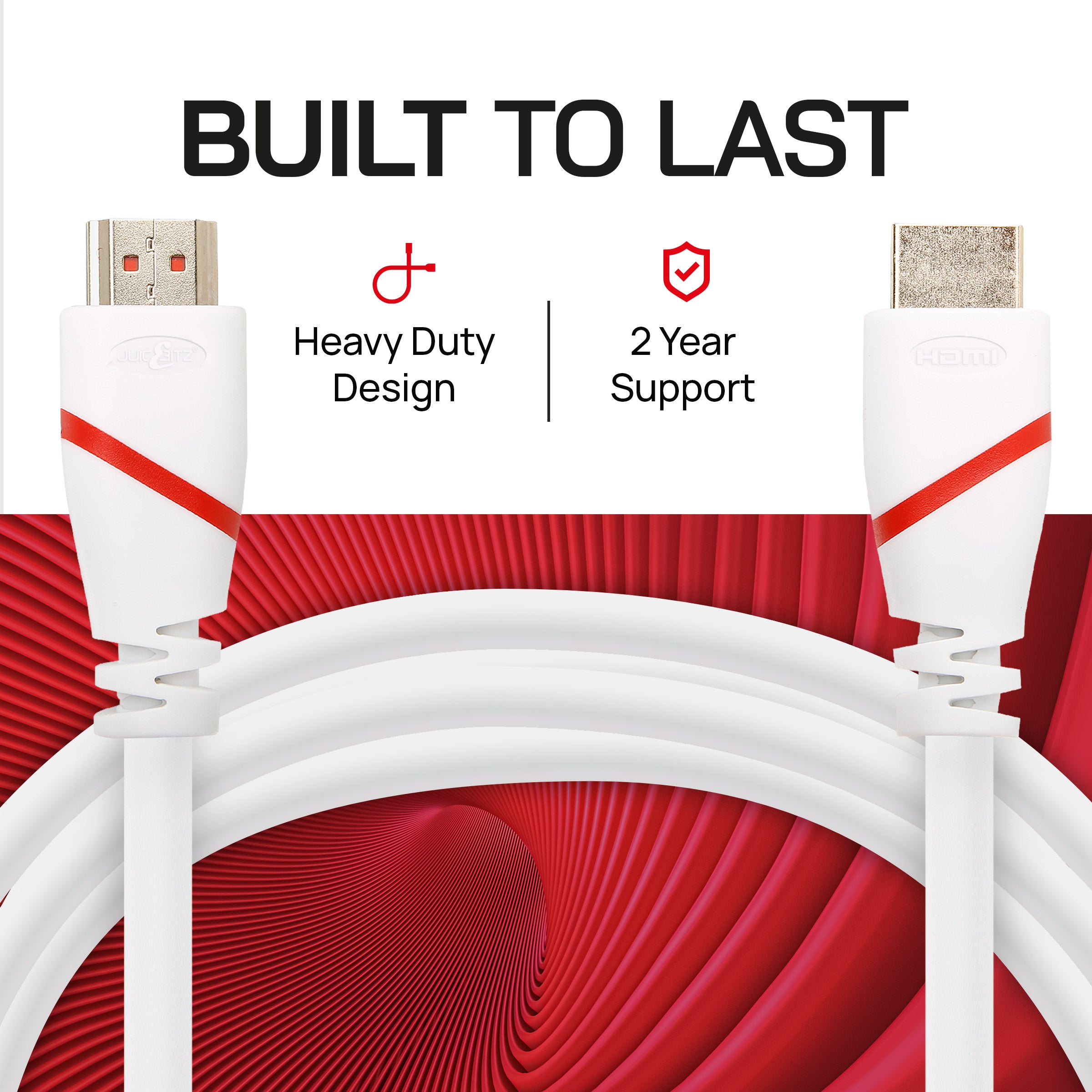 HDMI 1.4b 1080p Full HD Cable HDR Graphics Ethernet CEC ARC - White