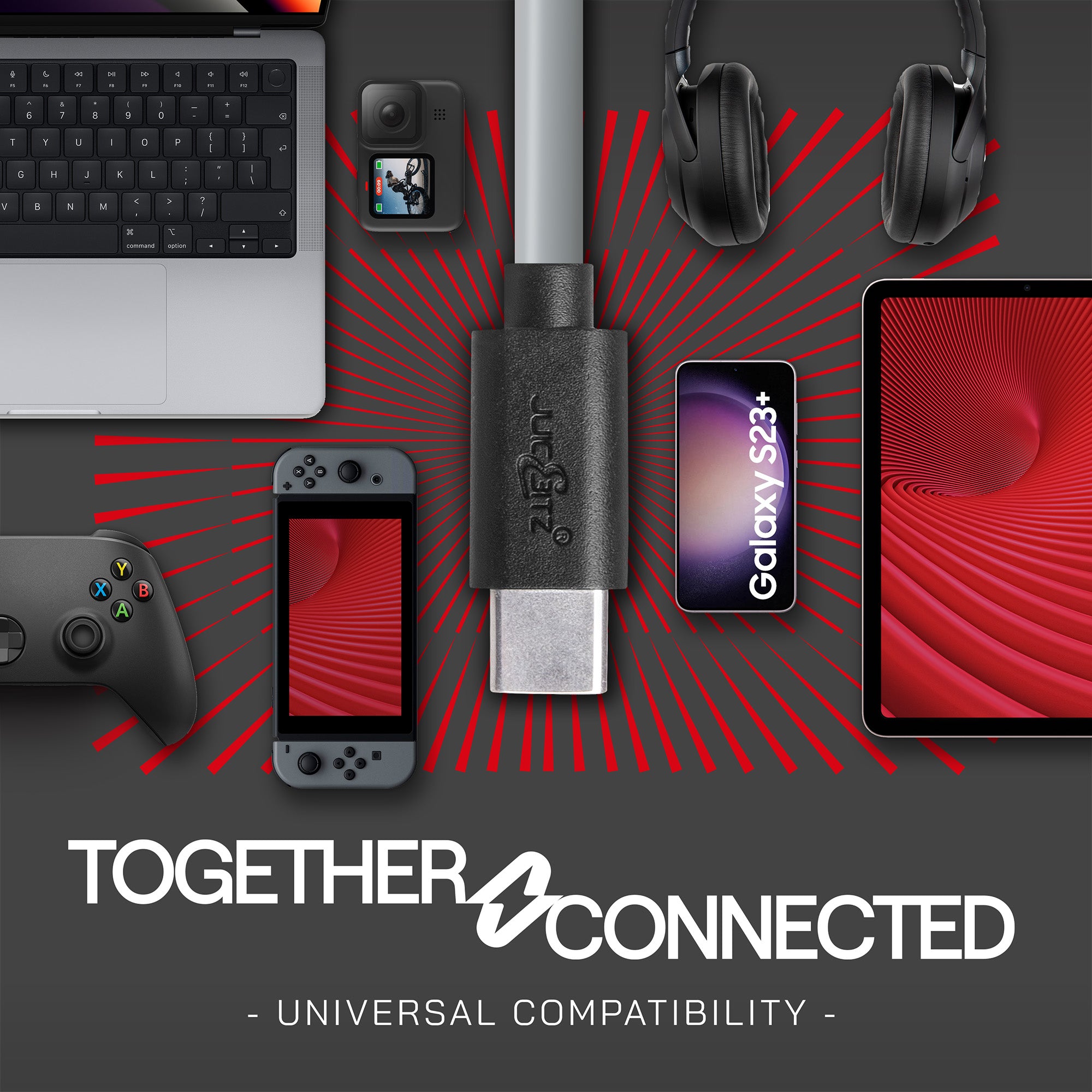 USB 2.0 Male to USB-C 3A Fast Charger Data Cable - Grey