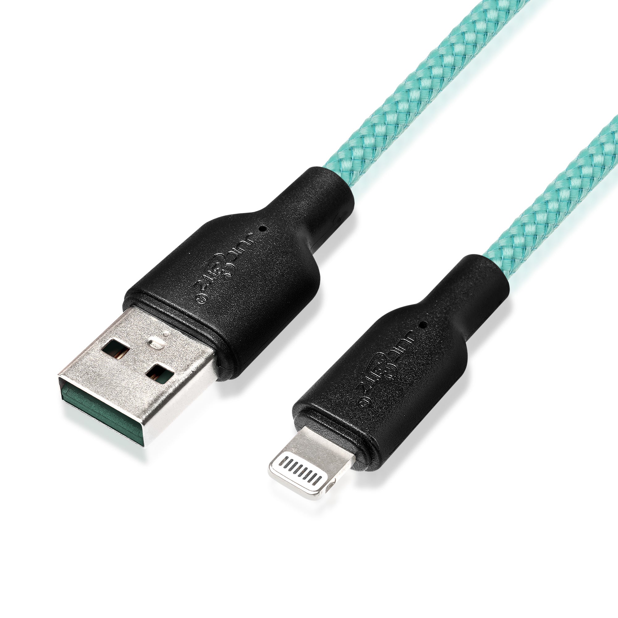 Braided Heavy Duty USB Charger Cable Data Sync Wire Lead for iPhone, iPad, iPod - Turquoise