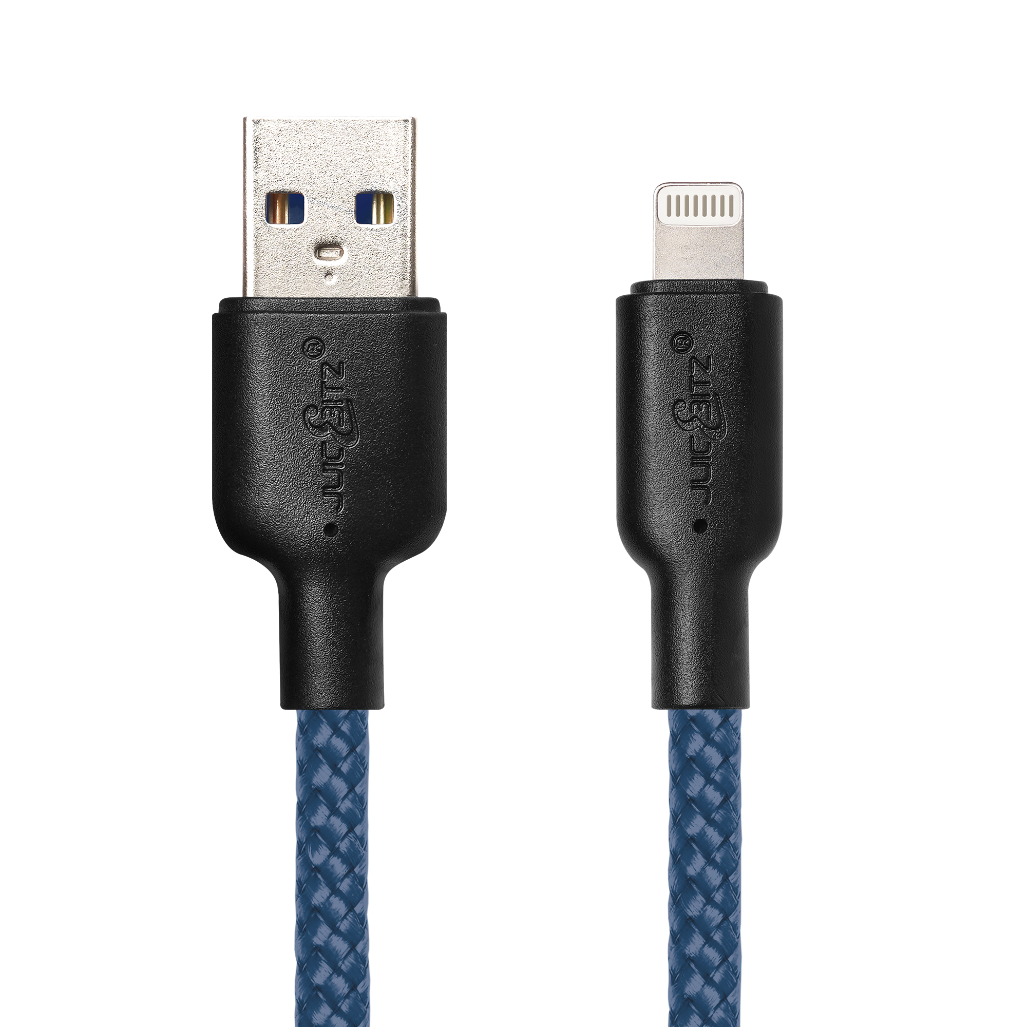 Braided Heavy Duty USB Charger Cable Data Sync Wire Lead for iPhone, iPad, iPod - Navy