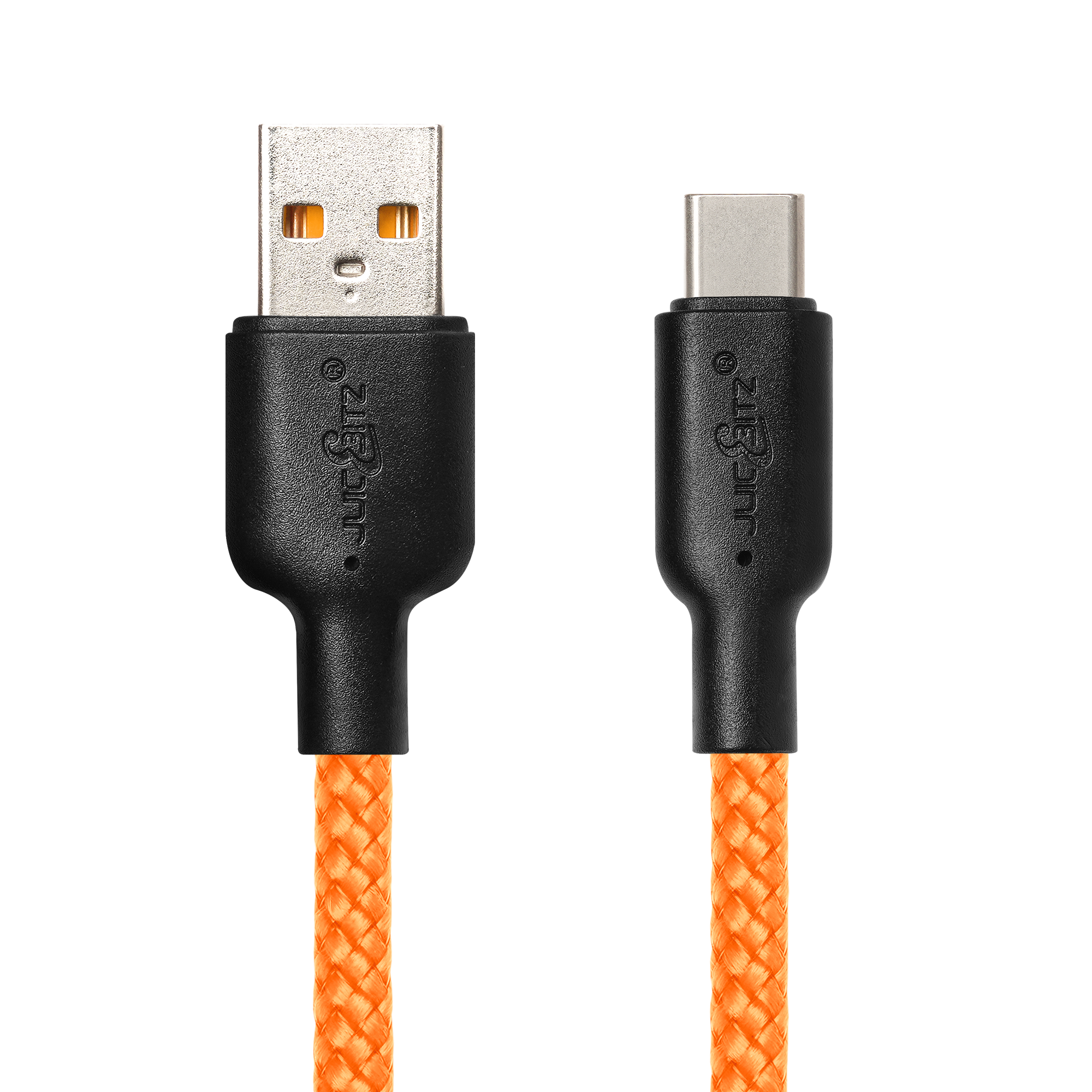 Braided USB-A to USB-C (USB2.0) 60W Fast Charger Data Cable - Orange