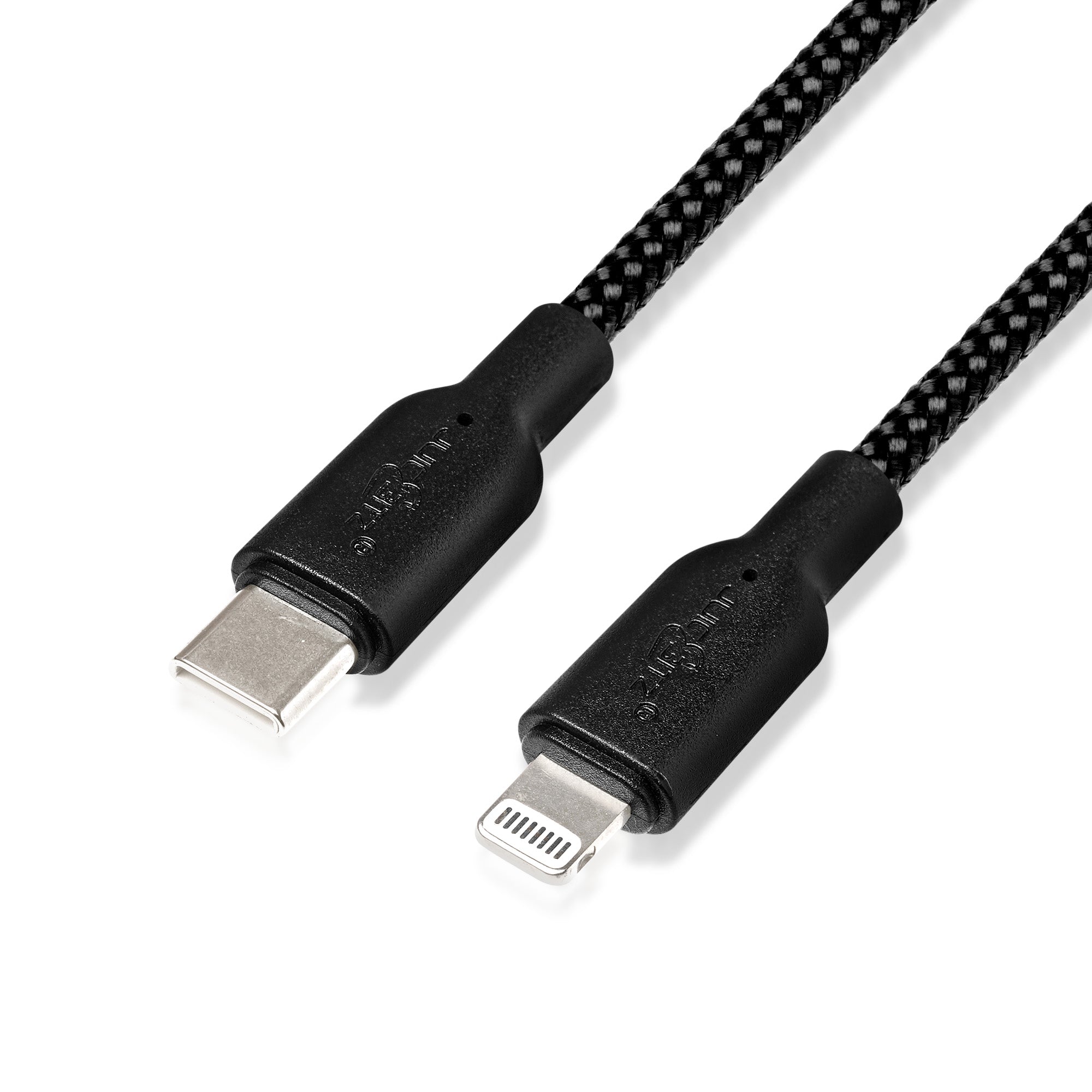Braided Heavy Duty USB-C Fast Charger Data Sync Cable for iPhone, iPad, iPod - Black