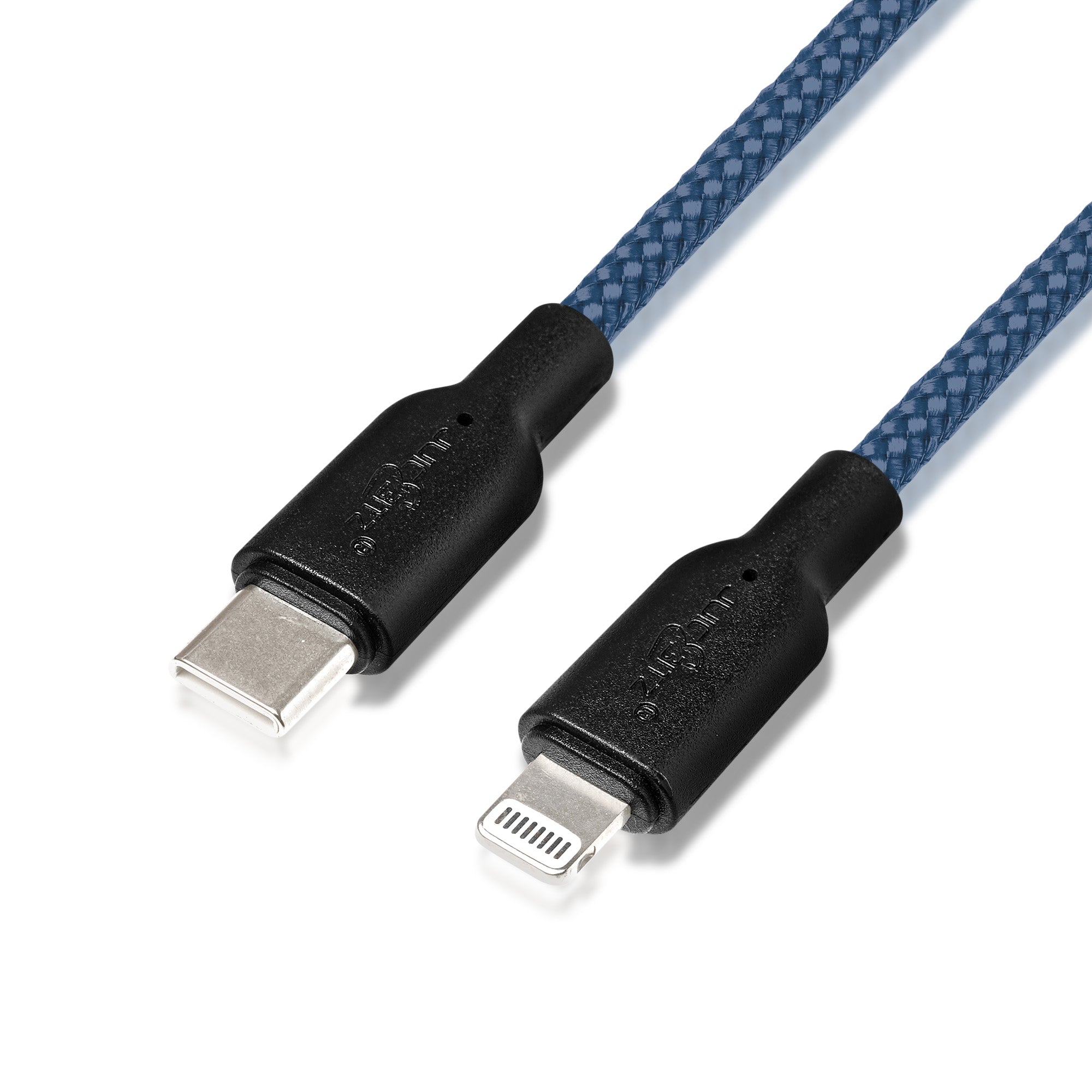 Braided Heavy Duty USB-C Fast Charger Data Sync Cable for iPhone, iPad, iPod - Navy