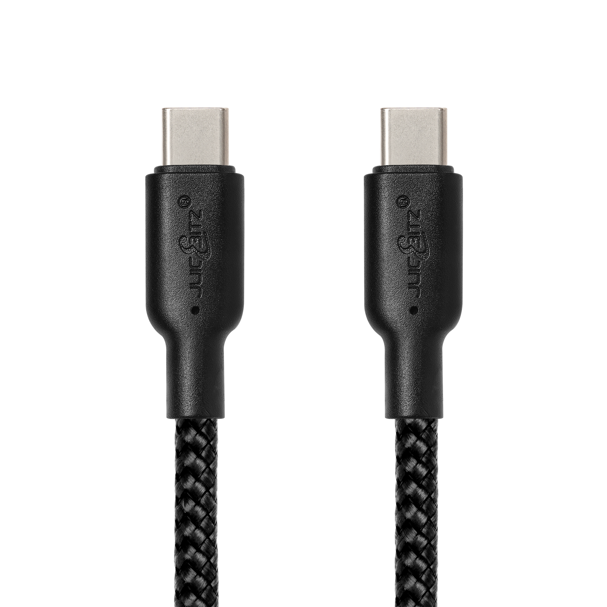 Braided USB-C to USB-C (USB2.0) 100W PD Fast Charger Data Cable - Black