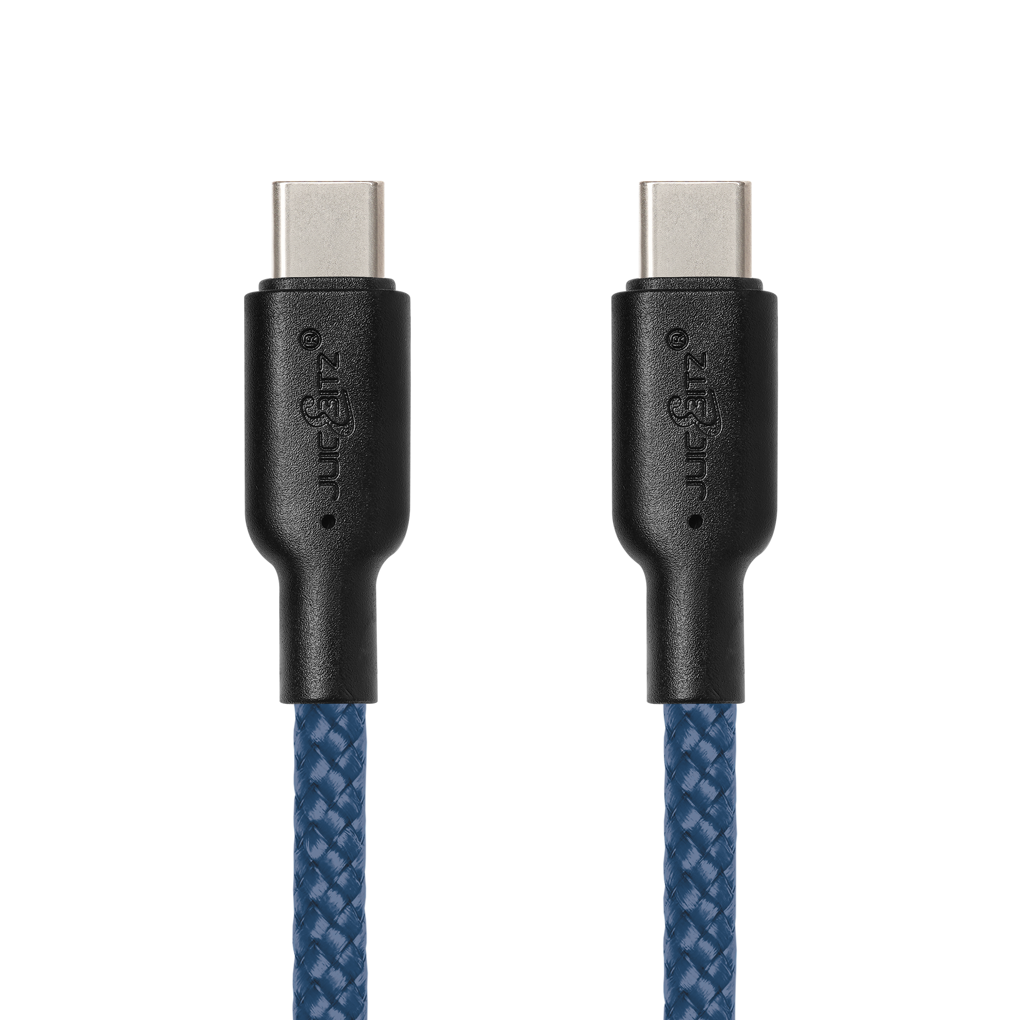 Braided USB-C to USB-C (USB2.0) 100W PD Fast Charger Data Cable - Navy