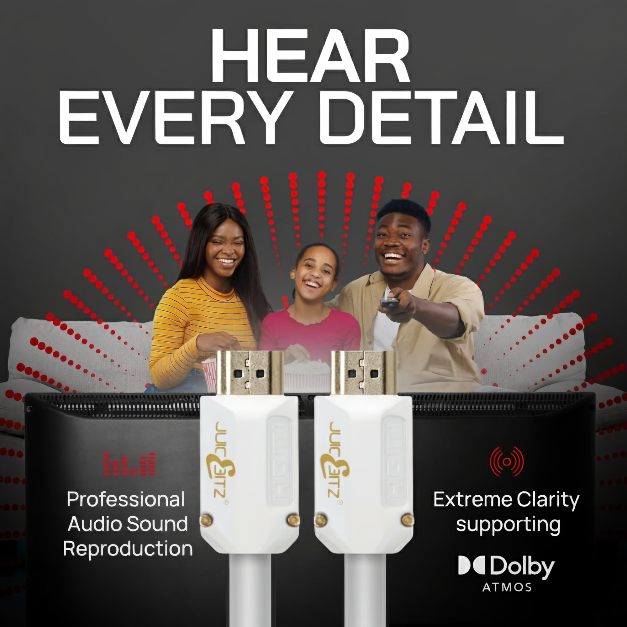 HDMI 2.0 4K Ultra HD 18Gbps High Speed HDMI Cable with Ethernet - White