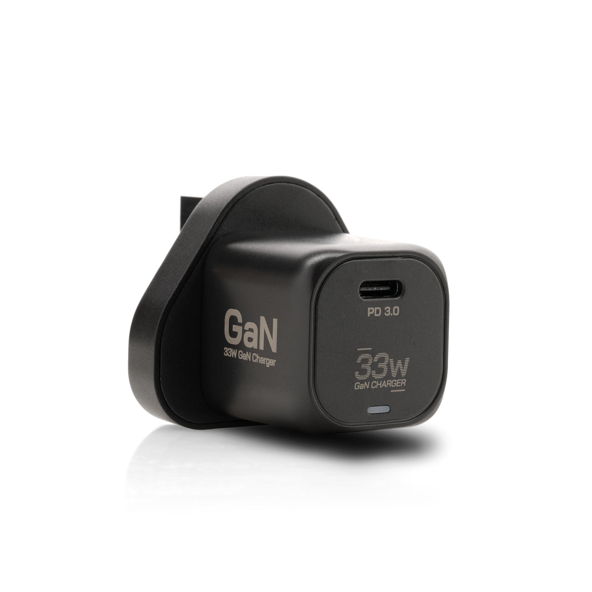 JuicEBrick™ 33W GaN Compact USB-C PD Fast Charger Mains Adapter UK Plug - Black
