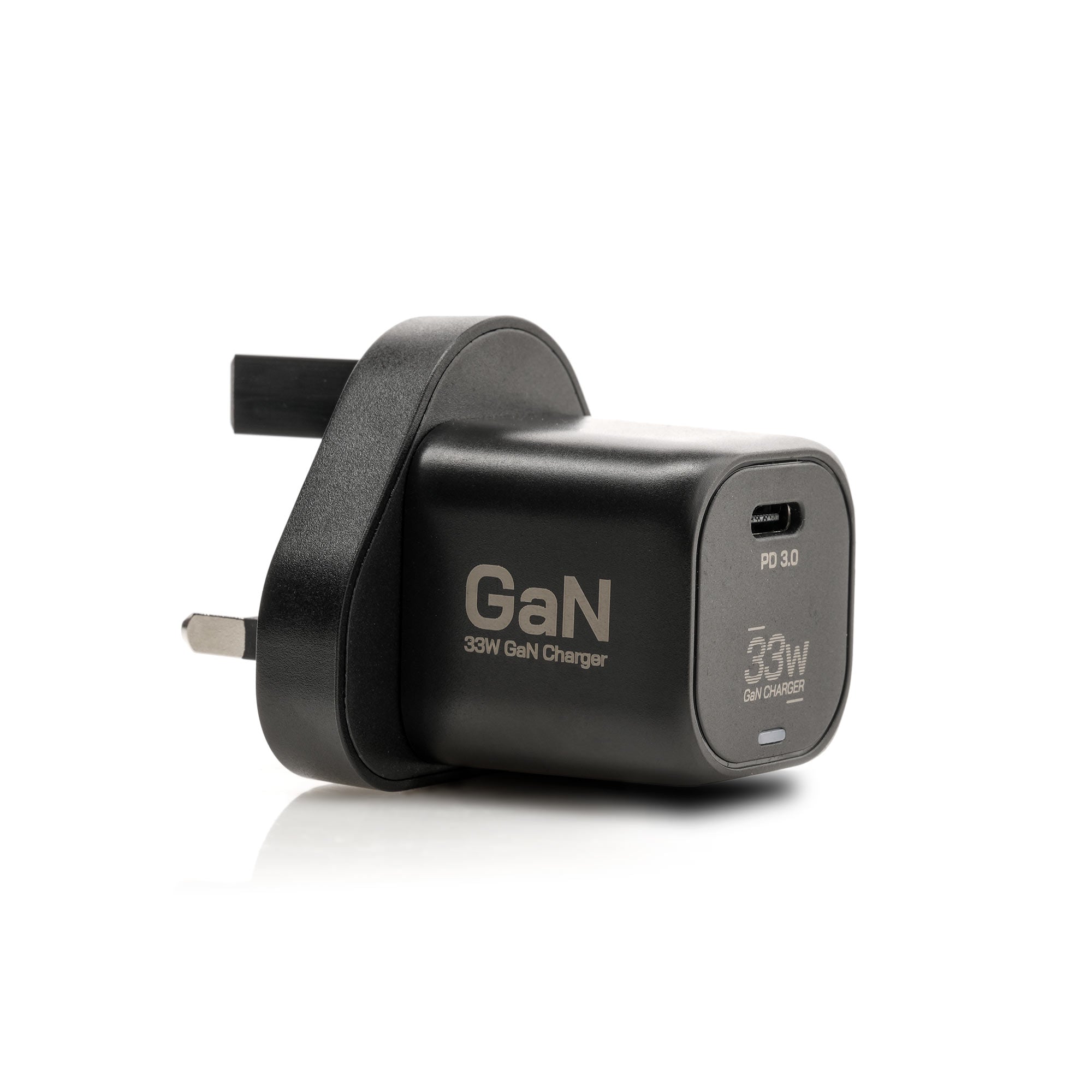 JuicEBrick™ 33W GaN Compact USB-C PD Fast Charger Mains Adapter UK Plug - Black