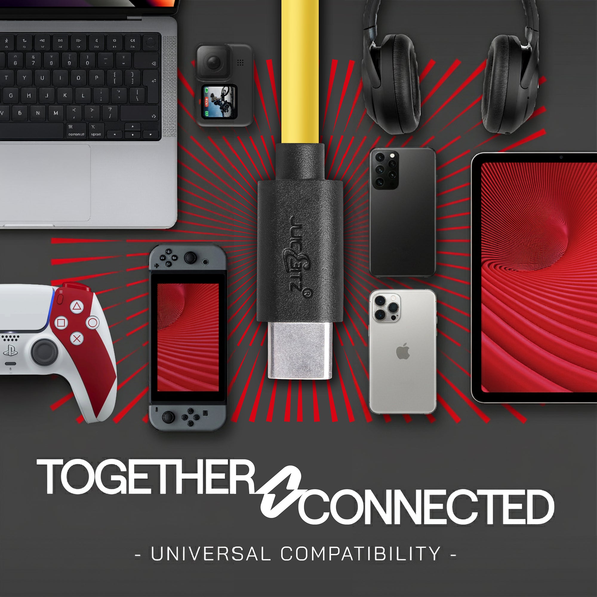 USB 2.0 Male to USB-C 3A Fast Charger Data Cable - Yellow