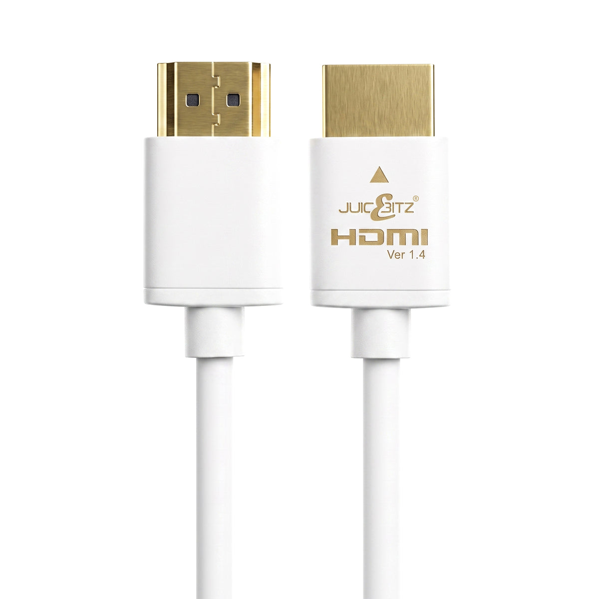 Slim HDMI 1.4 High Speed HDMI Cable with Ethernet, CEC, ARC, Full HD - White