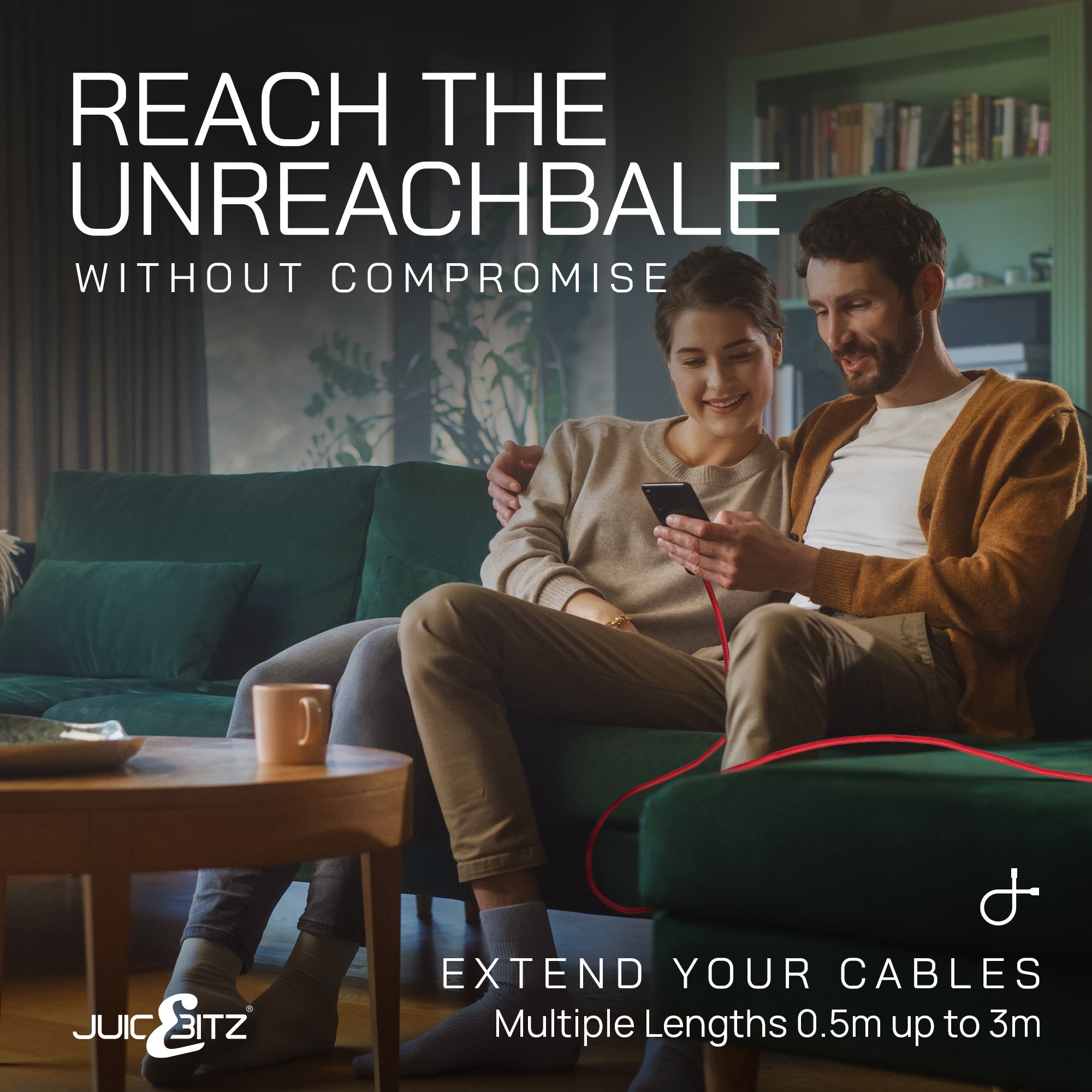 PRO Series Braided USB-C to USB 3.0 Female Extension Cable - Red