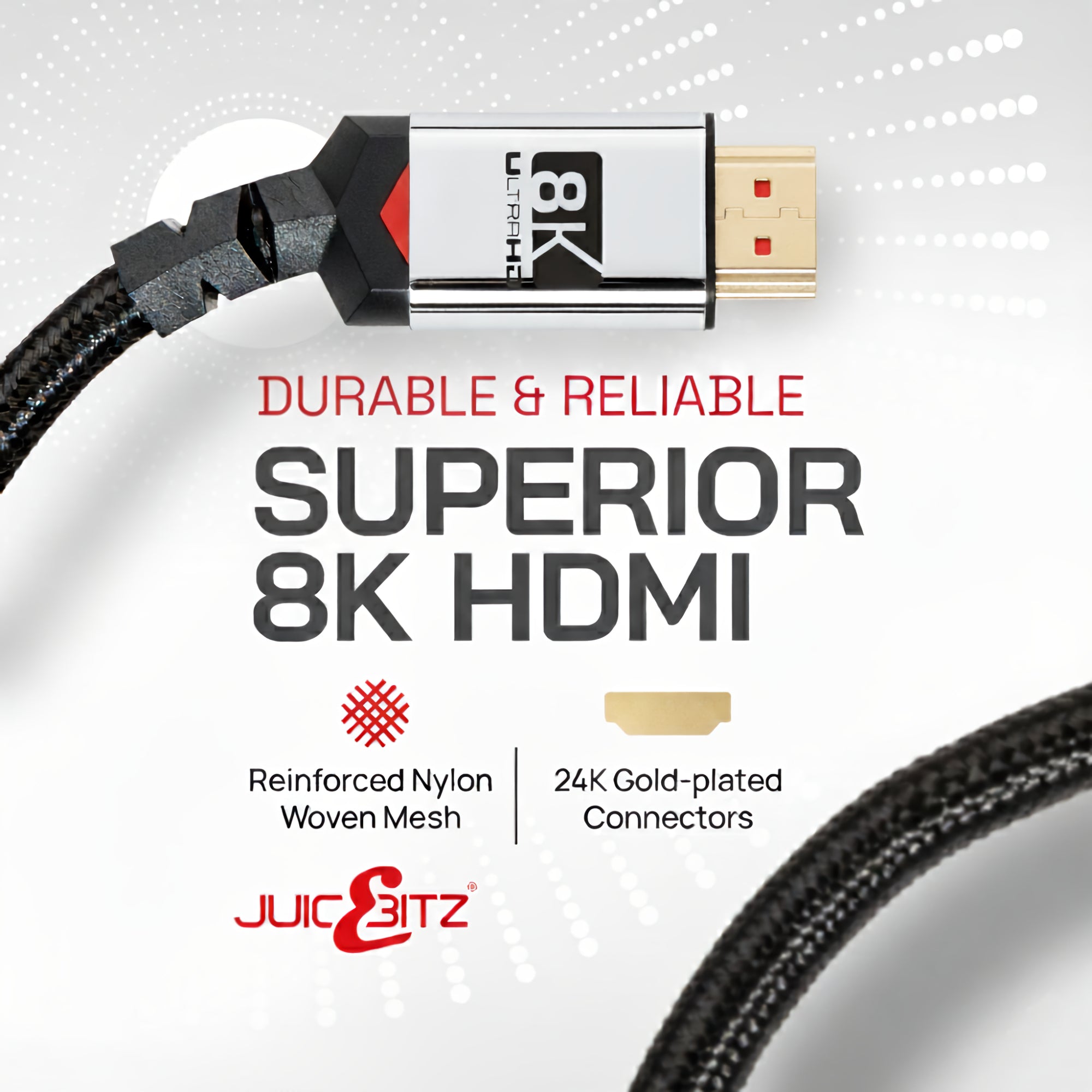 PRO Series 8k HDMI v2.1 Braided Cable UHD Ultra High Speed Lead 48Gbps 4320p 2160p 1080p HDR