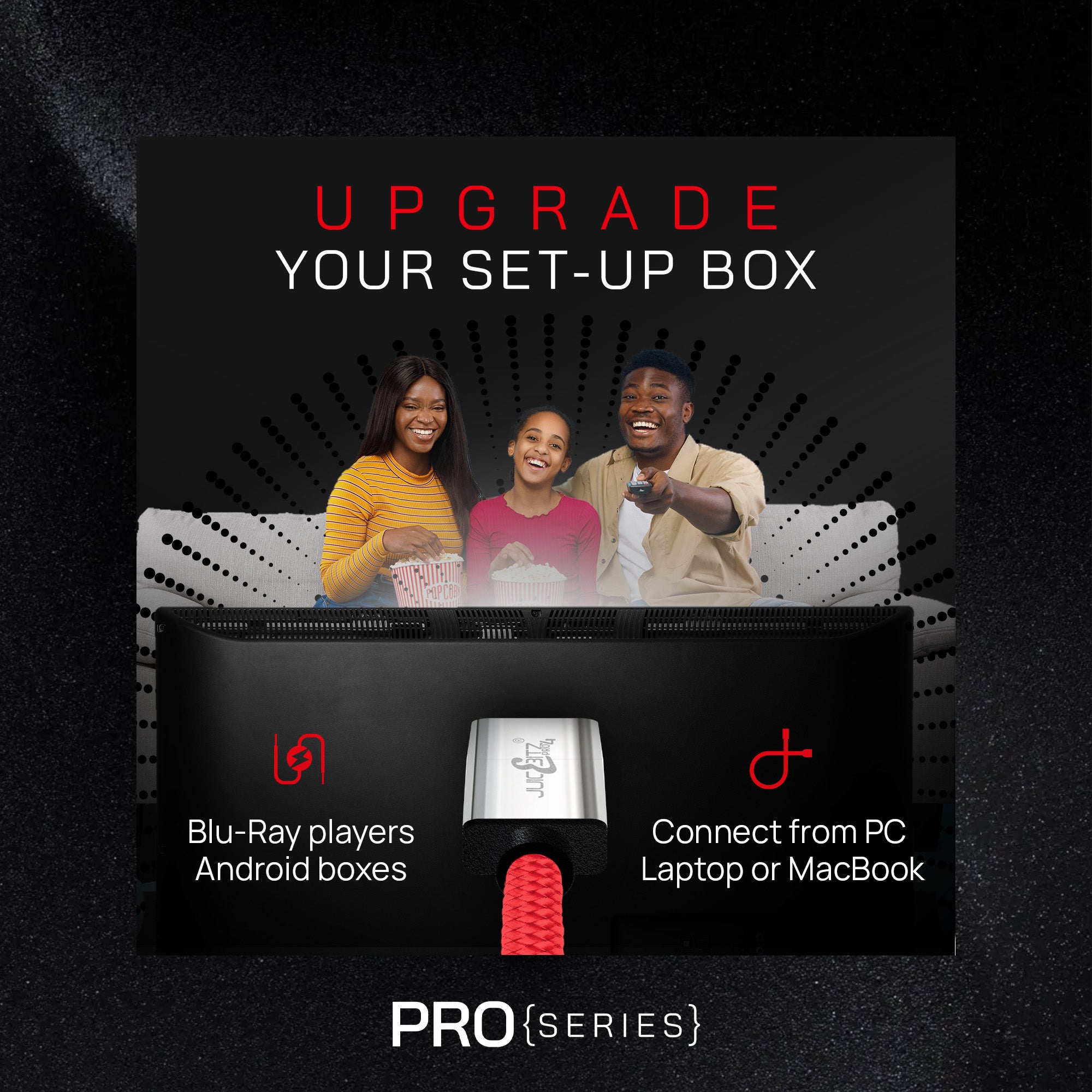 PRO Series Braided Superspeed Male to Male USB 3.0 Data Transfer Cable - Red