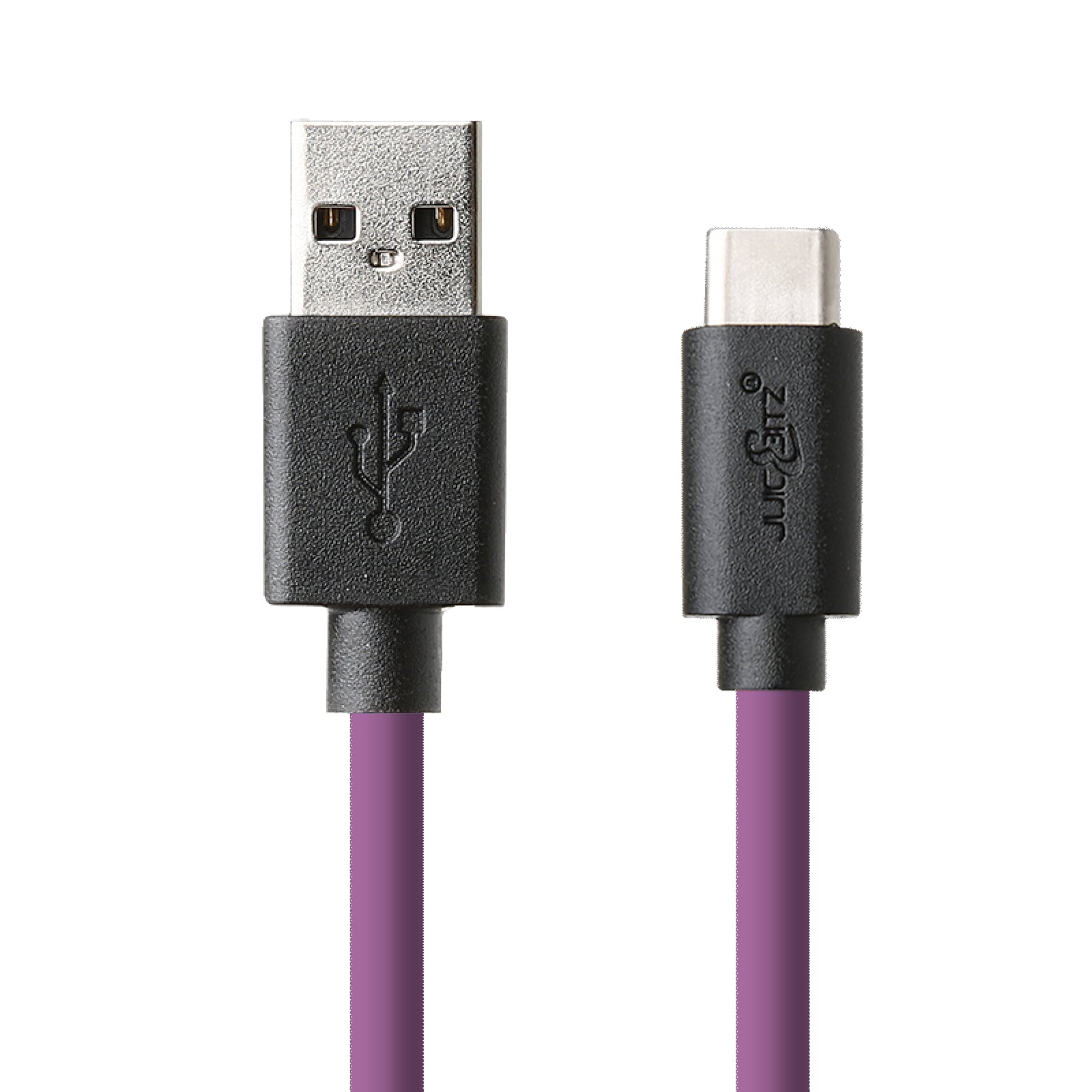 USB 2.0 Male to USB-C 3A Fast Charger Data Cable - Purple