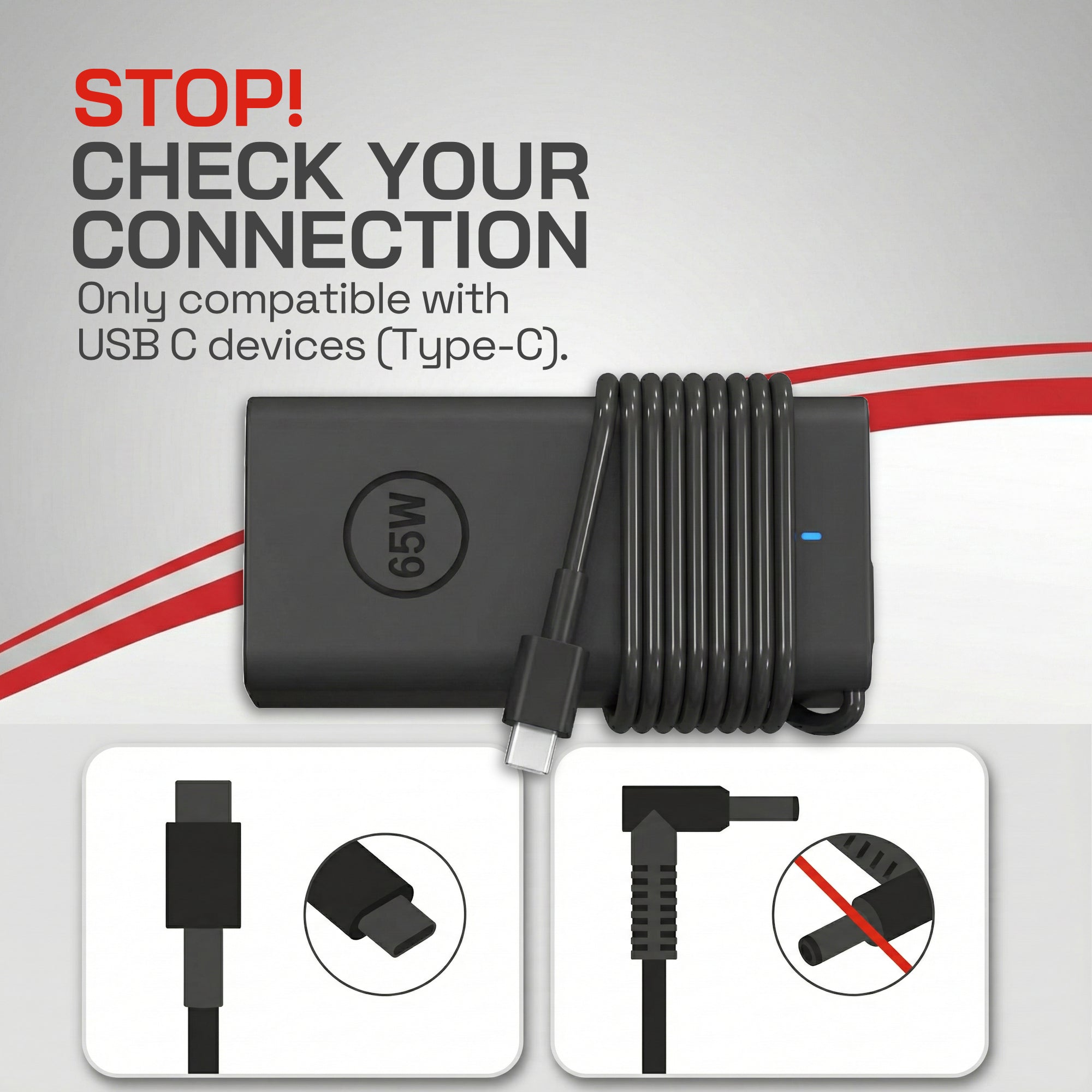 65W USB-C Laptop Charger - Universal
