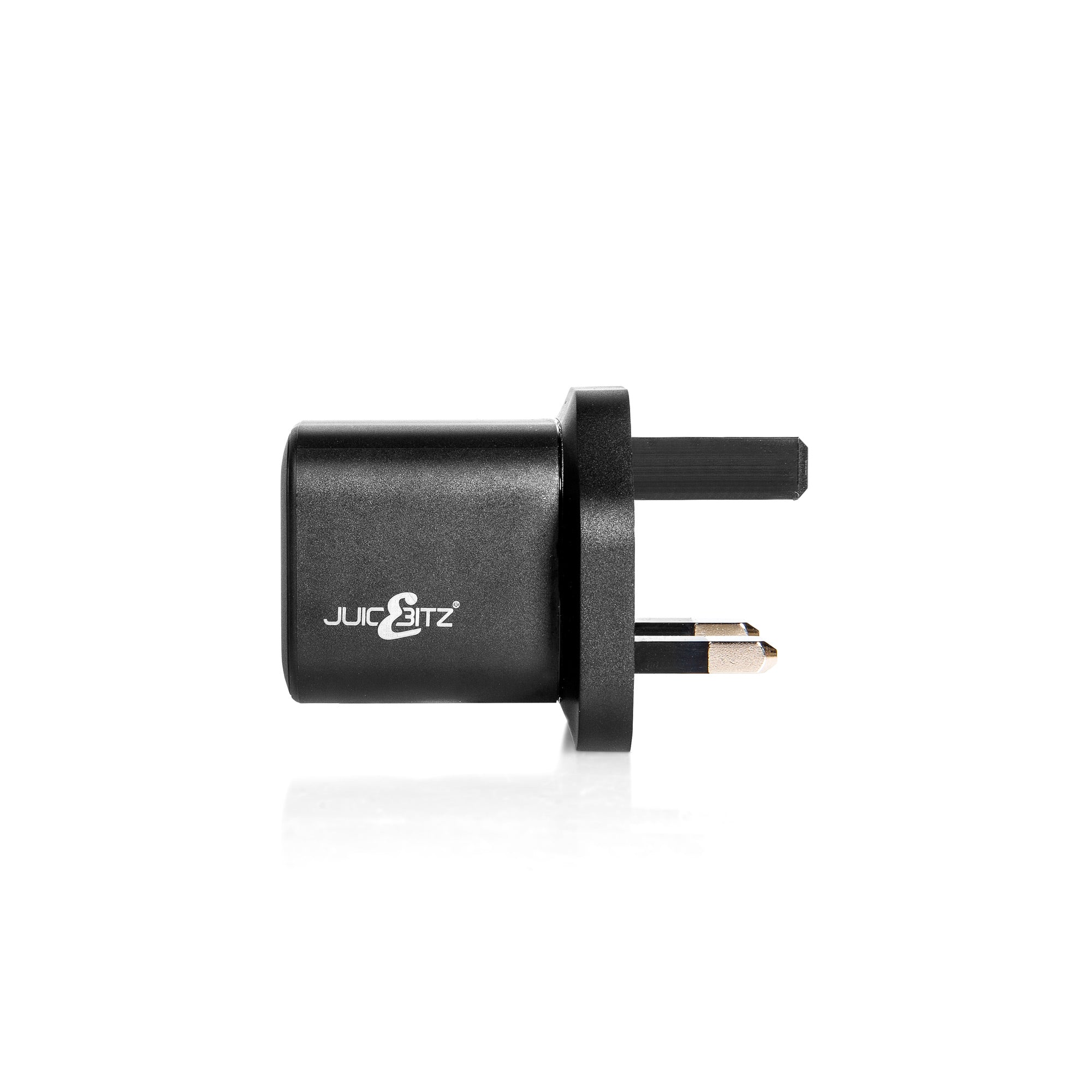 JuicEBrick™ PD3.0 20W Mini USB-C Fast Charger Mains Adapter UK Plug - Black