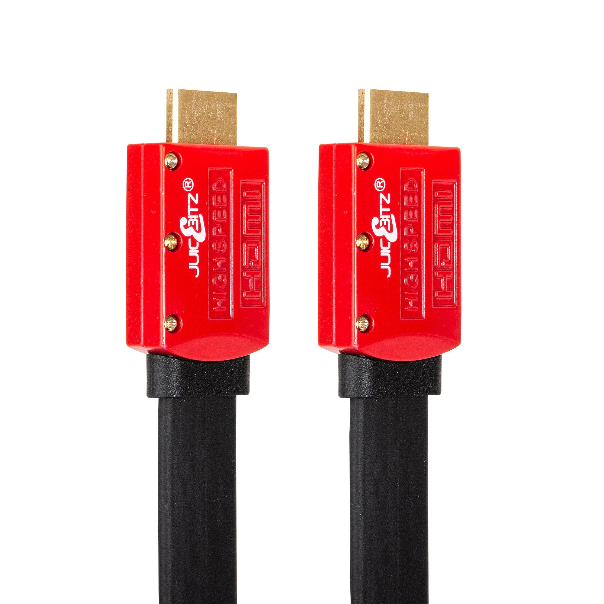 Flat HDMI v2.0 4k 60fps Ultra HD High Speed Cable HDR Graphics, Straight Connectors