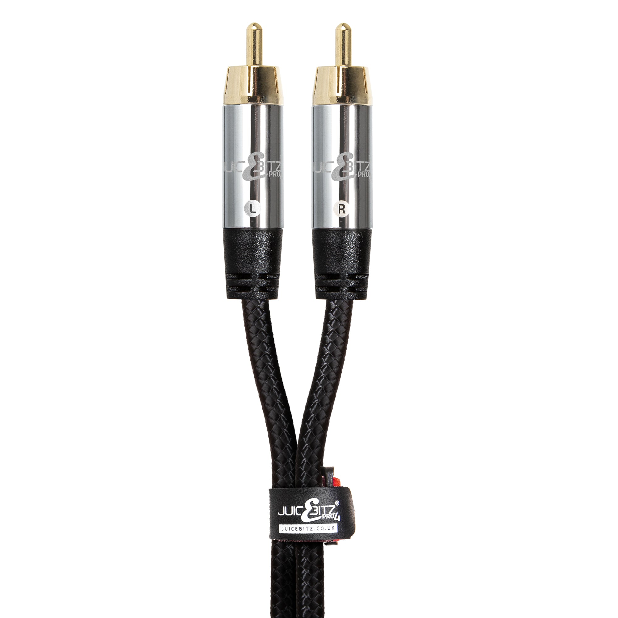 PRO Series Braided RCA Male to Male Phono Stereo Audio Component Cable - Pair