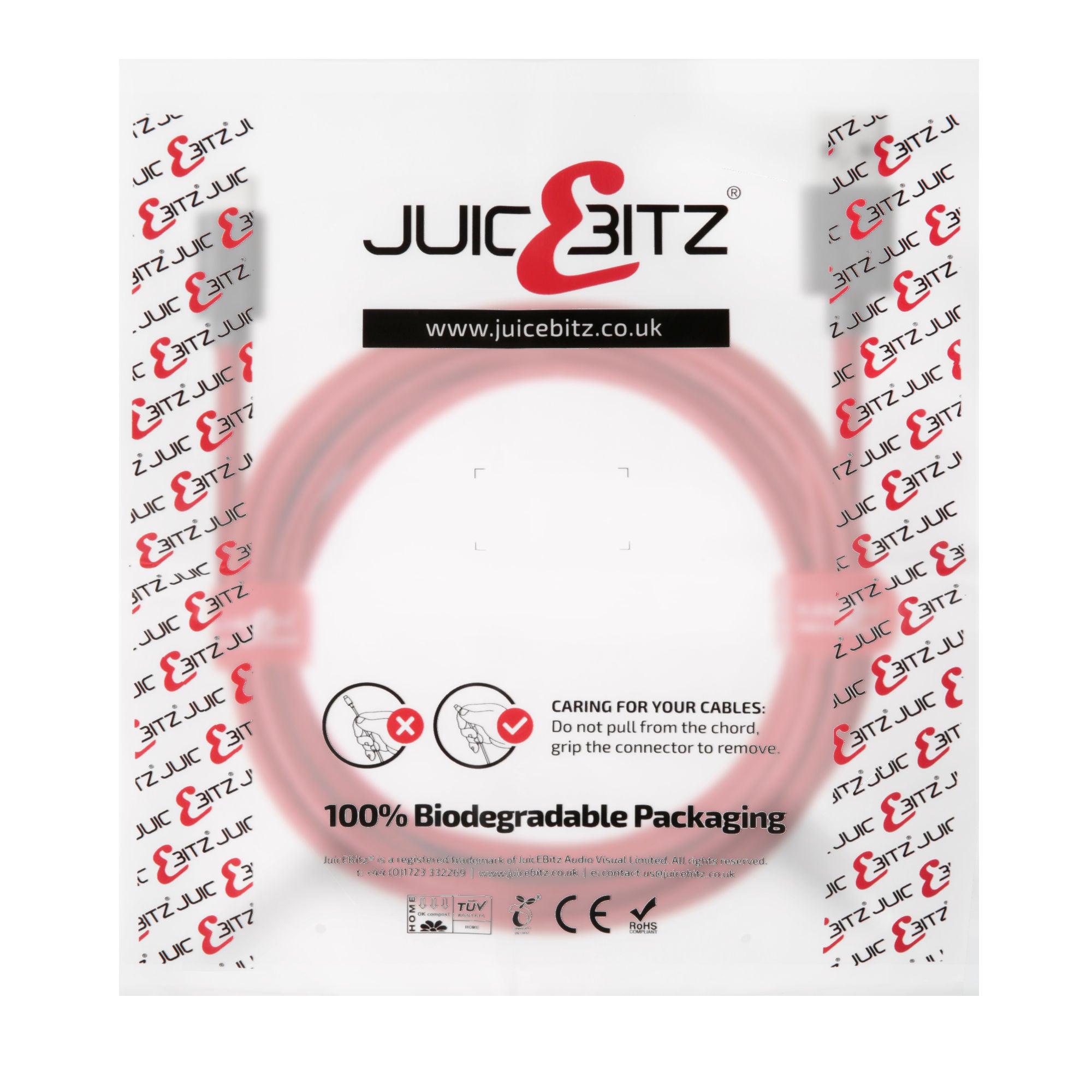 Braided USB 2.0 Male to USB-C 3A Fast Charger Data Cable - Red