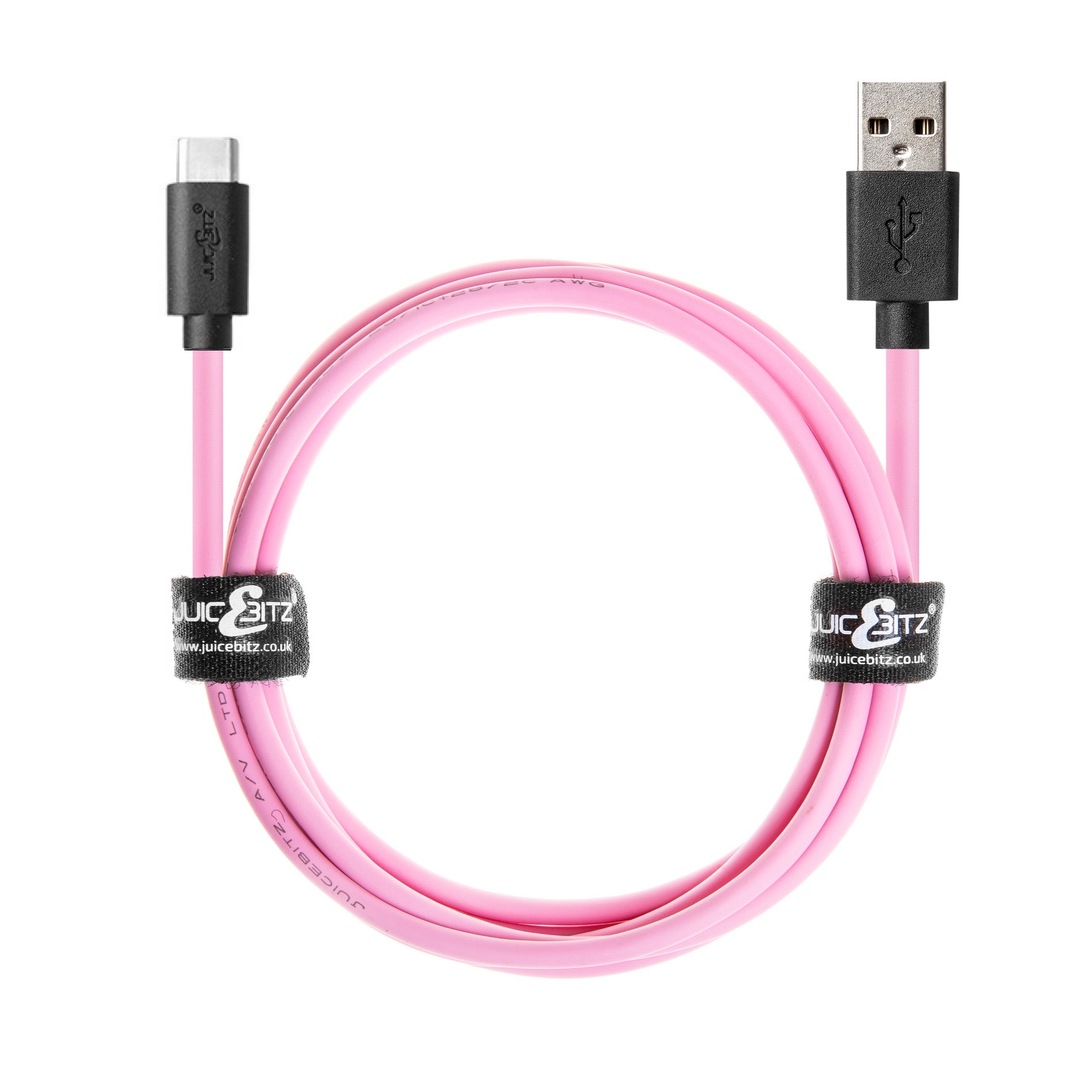USB 2.0 Male to USB-C 3A Fast Charger Data Cable - Pink