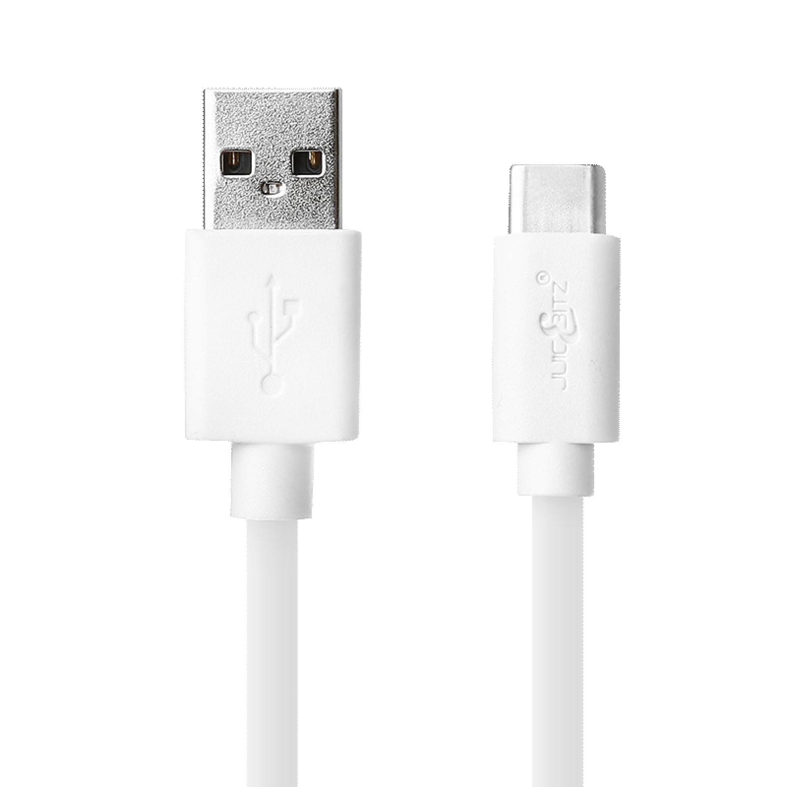 USB 2.0 Male to USB-C 3A Fast Charger Data Cable - White