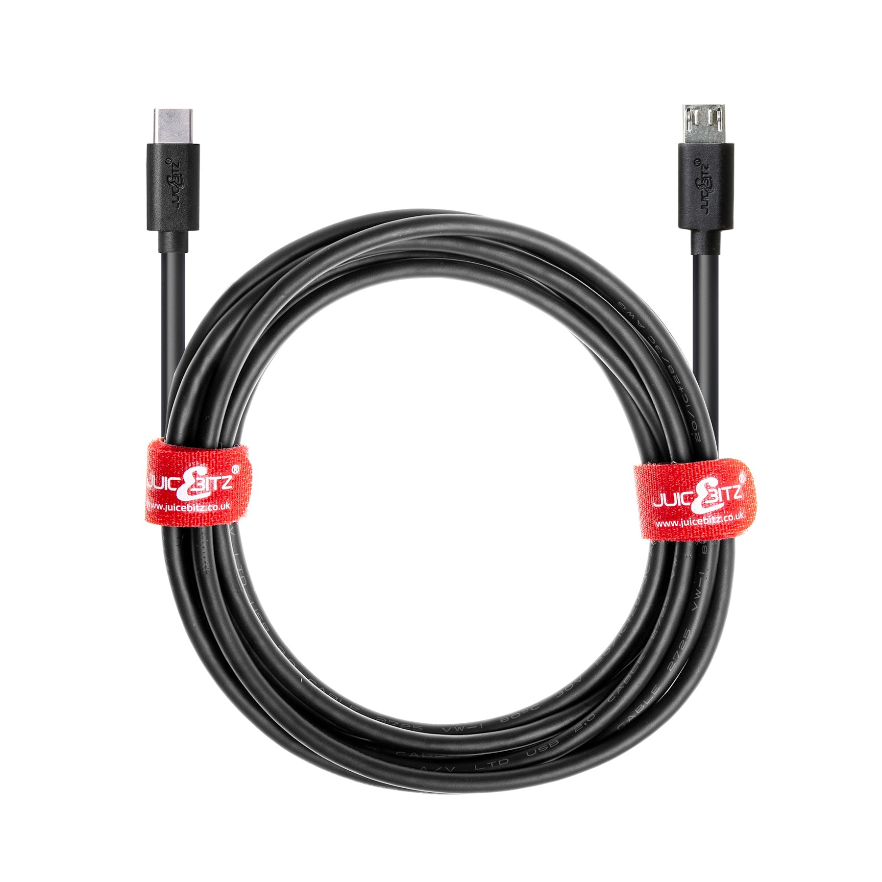 USB-C to Micro-USB 2.0 Fast Charger Data Cable - Black