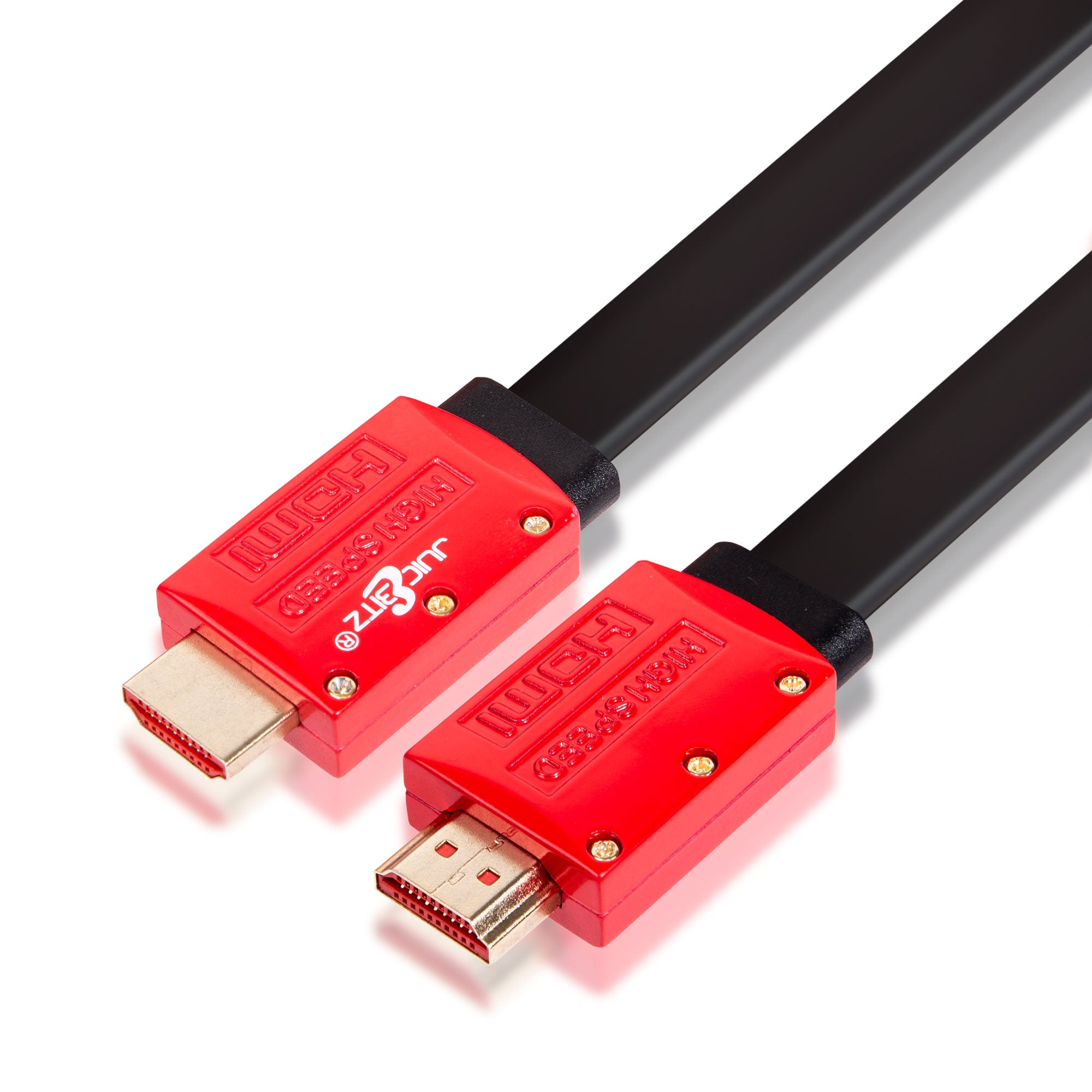 Flat HDMI v2.0 4k 60fps Ultra HD High Speed Cable HDR Graphics, Straight Connectors