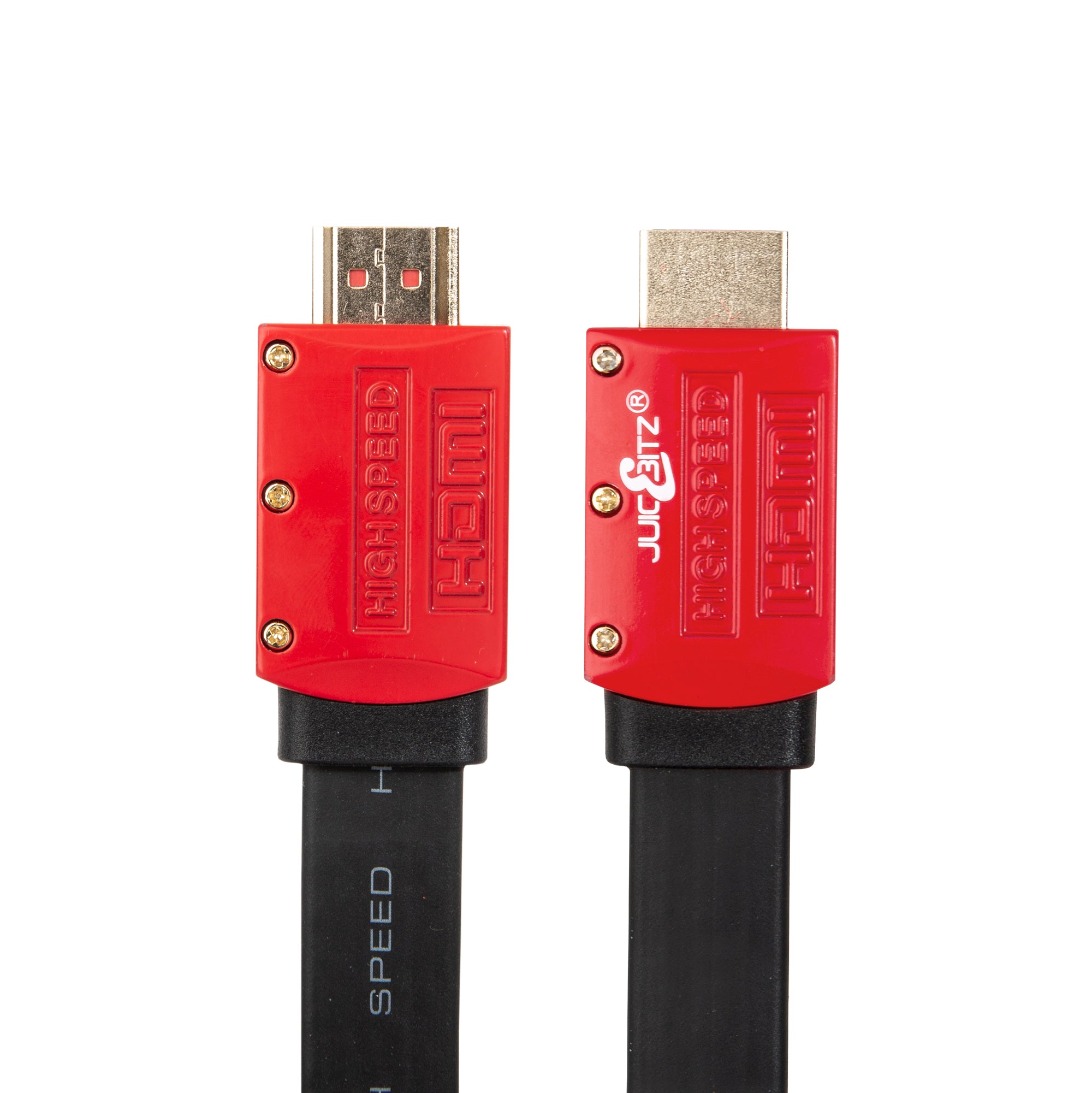 Flat HDMI v2.0 4k 60fps Ultra HD High Speed Cable HDR Graphics, Straight Connectors