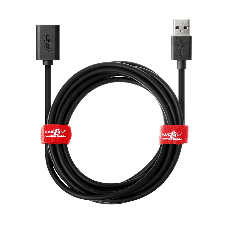 USB 2.0 Male to Female High Speed Extension Charging & Data Cable - Black