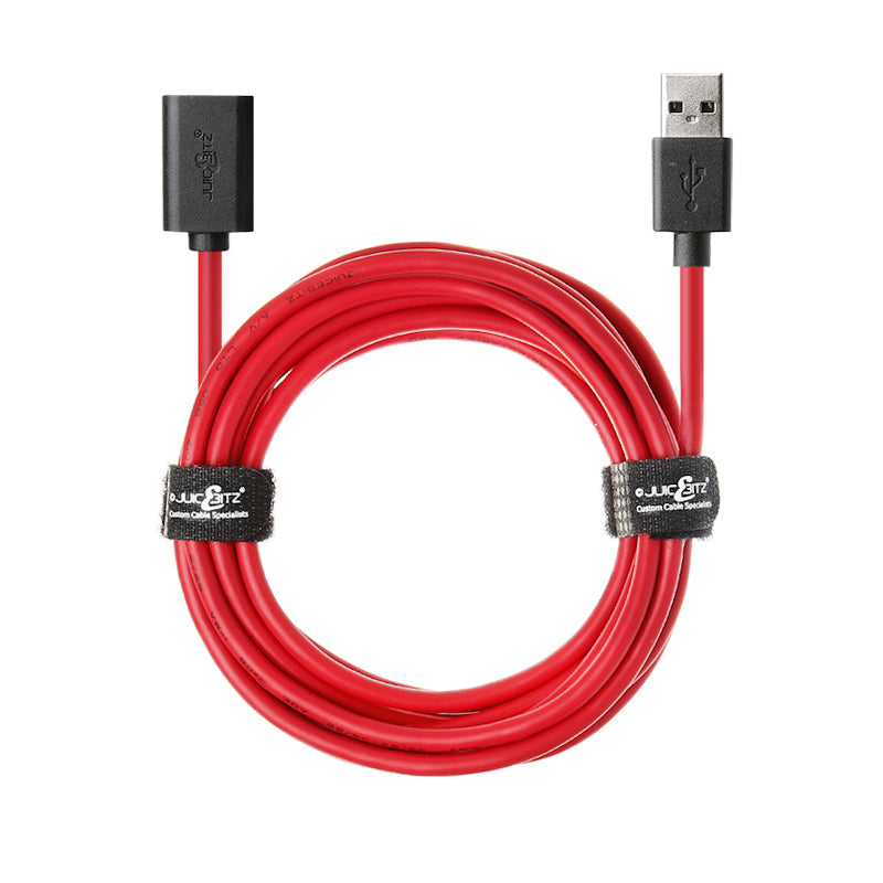 USB 2.0 Male to Female High Speed Extension Charging & Data Cable - Red