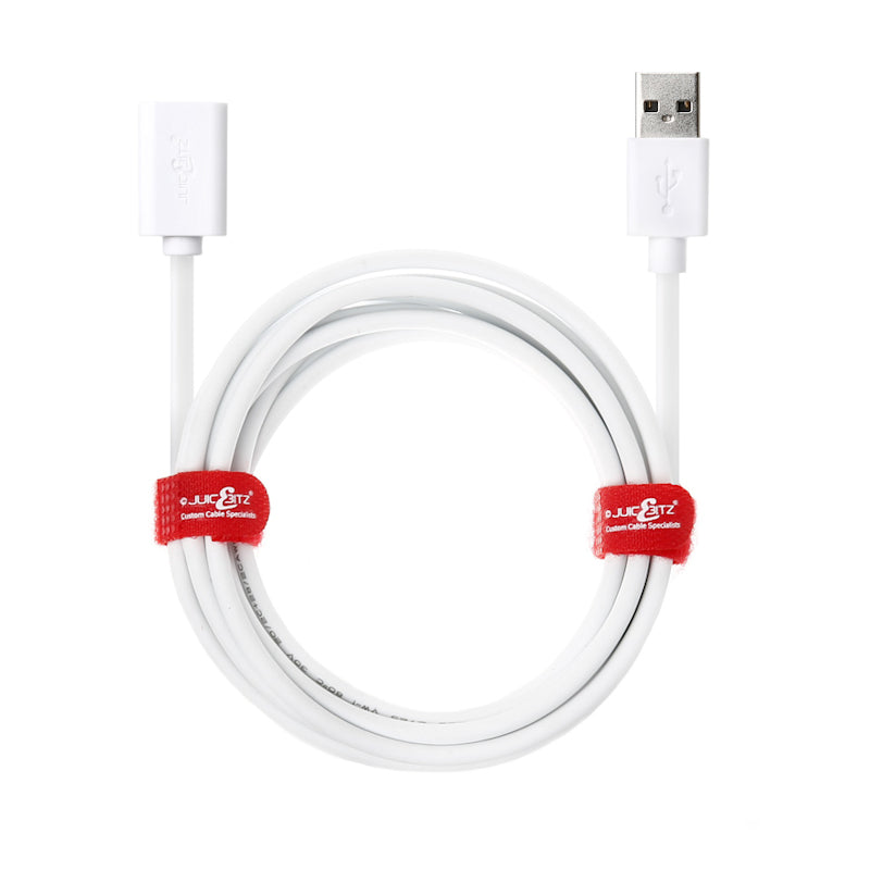 USB 2.0 Male to Female High Speed Extension Charging & Data Cable - White