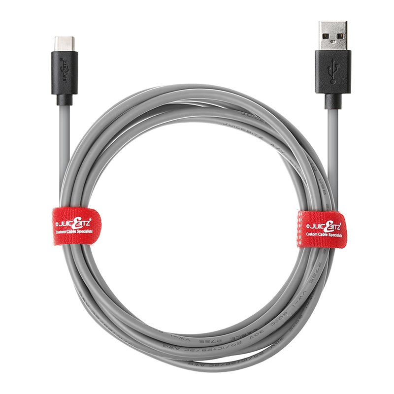 USB 2.0 Male to USB-C 3A Fast Charger Data Cable - Grey