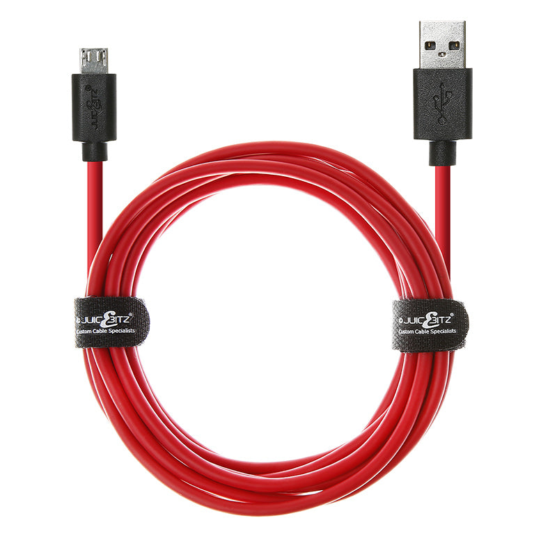 USB 2.0 to Micro-USB Fast Charger Cable High Speed Data Transfer Lead - Red