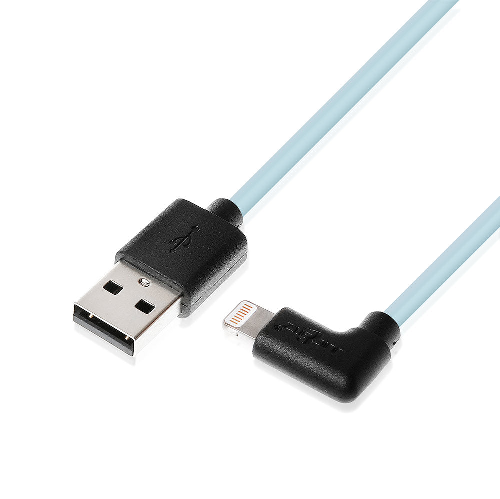 Apple MFi Certified Angled Lightning Cable for iPhone, iPad, iPod - Blue