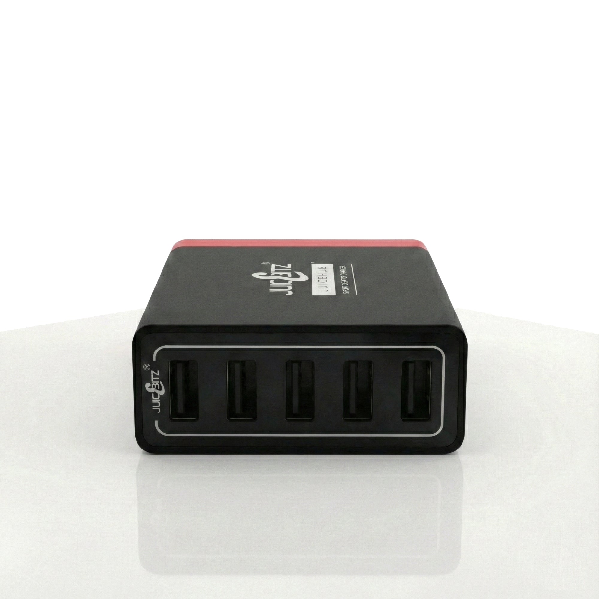 JuicEHub™ 40W 8A 5V Multi 5 Port USB Mini Desktop Charger - Black