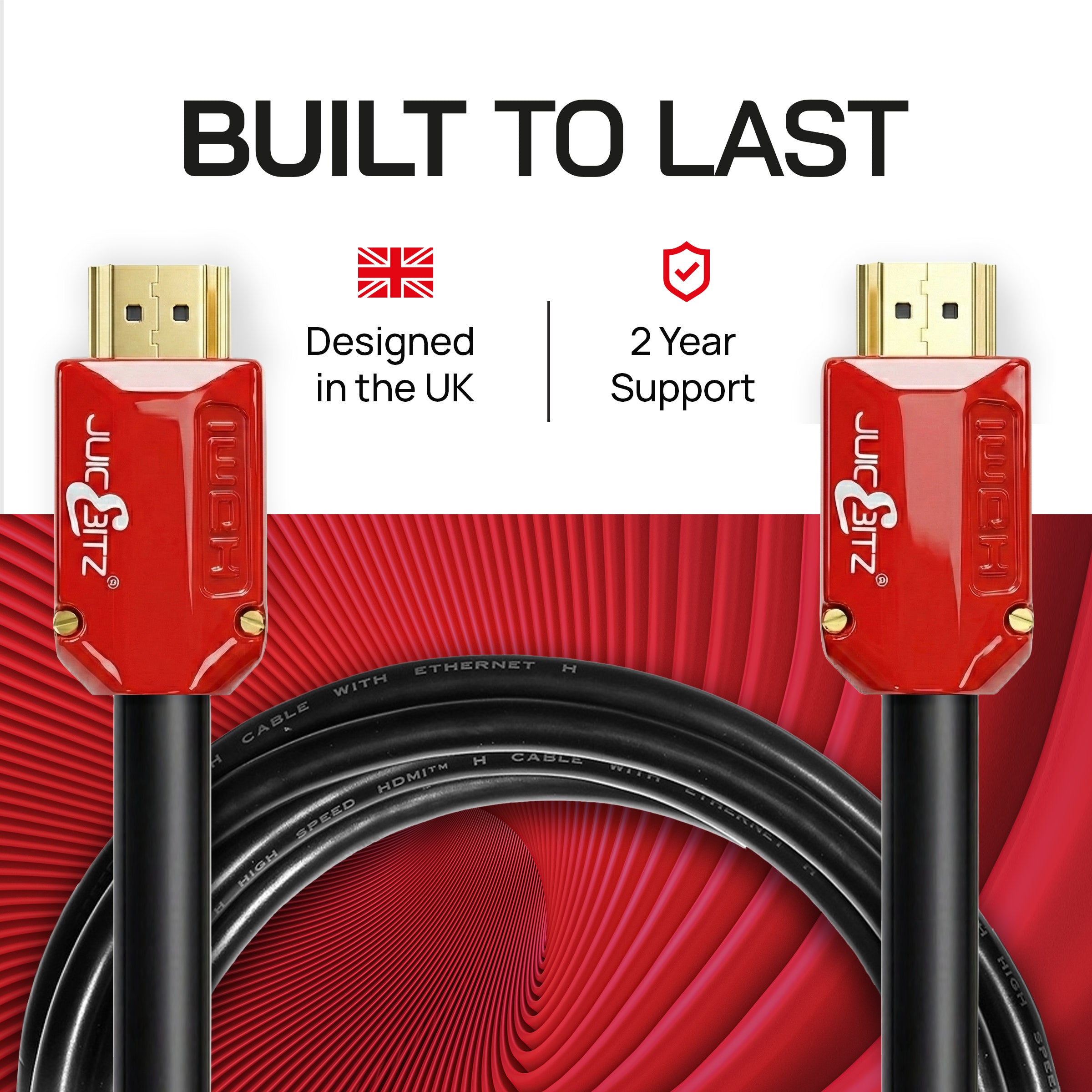 JuicEBitz - HDMI 2.0 Cable 4K Ultra HD (Sky Q/PS4 Pro) 18Gbps High