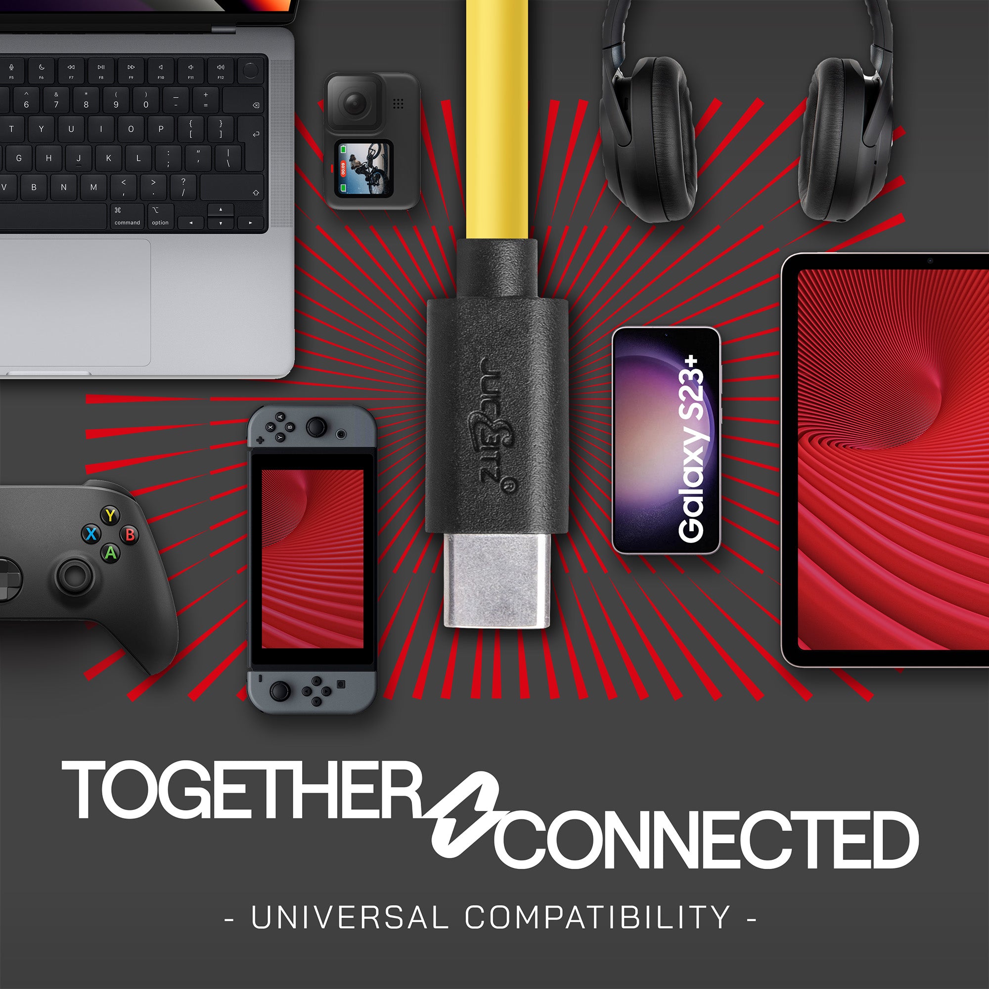 USB 2.0 Male to USB-C 3A Fast Charger Data Cable - Yellow