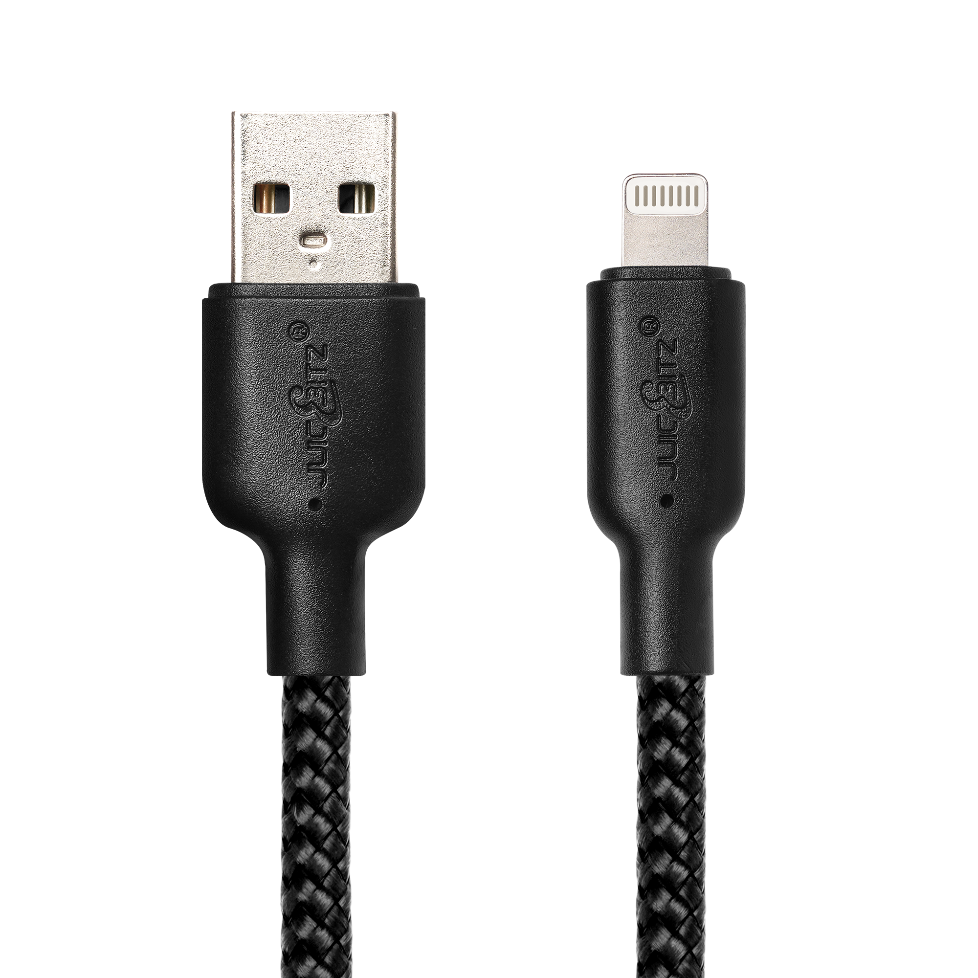 Braided Heavy Duty USB Charger Cable Data Sync Wire Lead for iPhone, iPad, iPod - Black