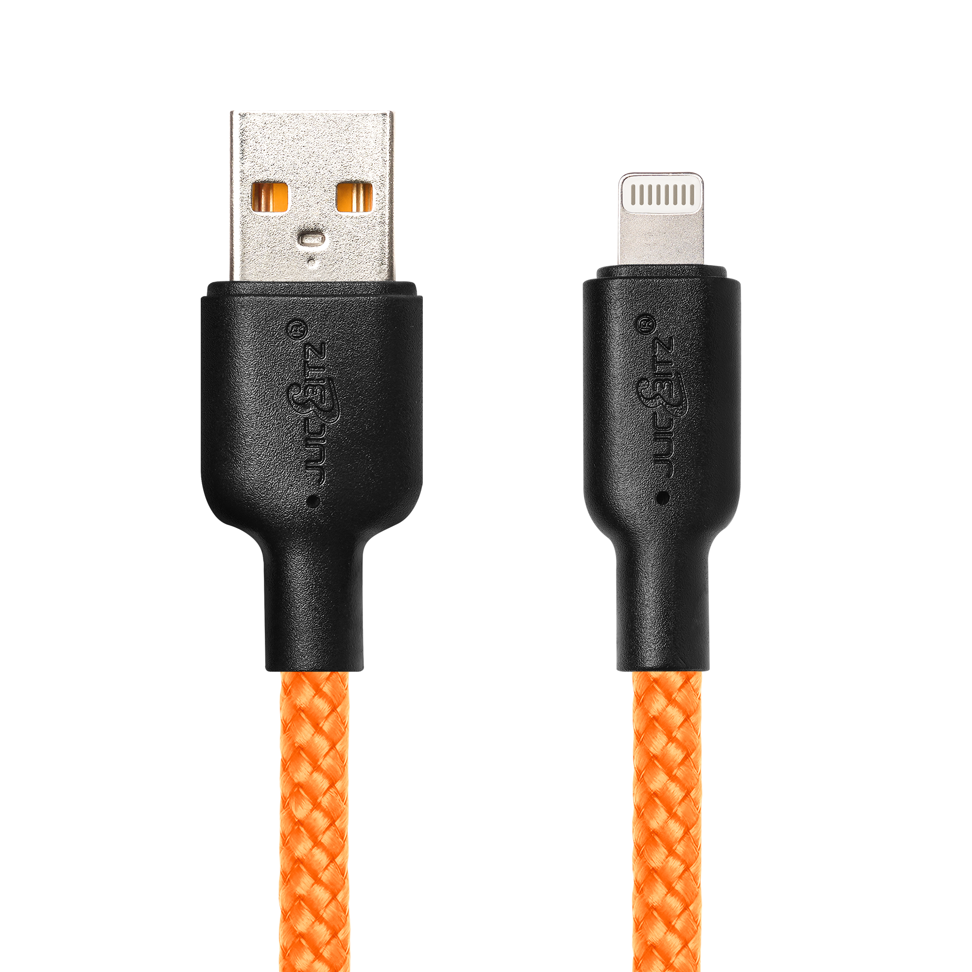 Braided Heavy Duty USB Charger Cable Data Sync Wire Lead for iPhone, iPad, iPod - Orange