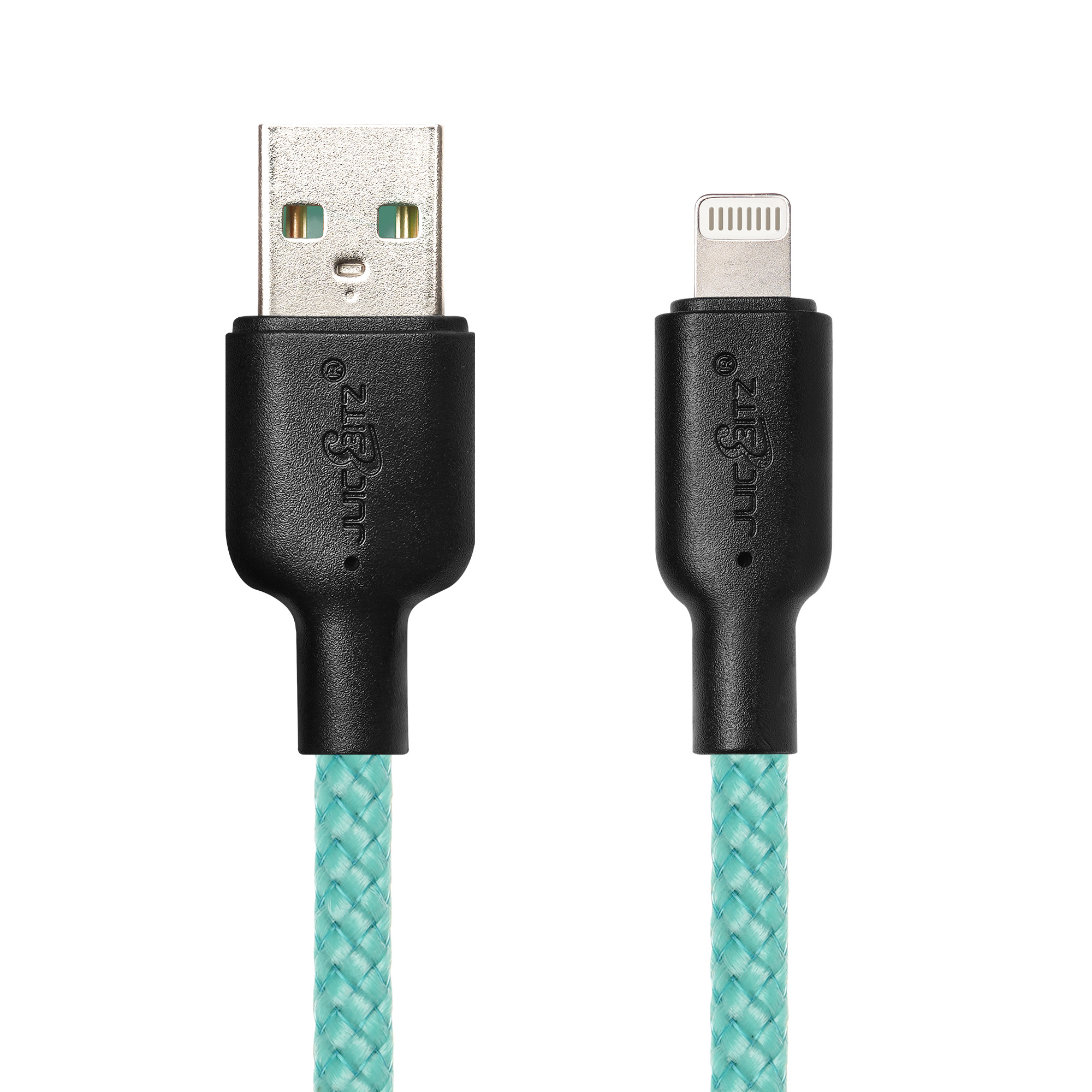 Braided Heavy Duty USB Charger Cable Data Sync Wire Lead for iPhone, iPad, iPod - Turquoise