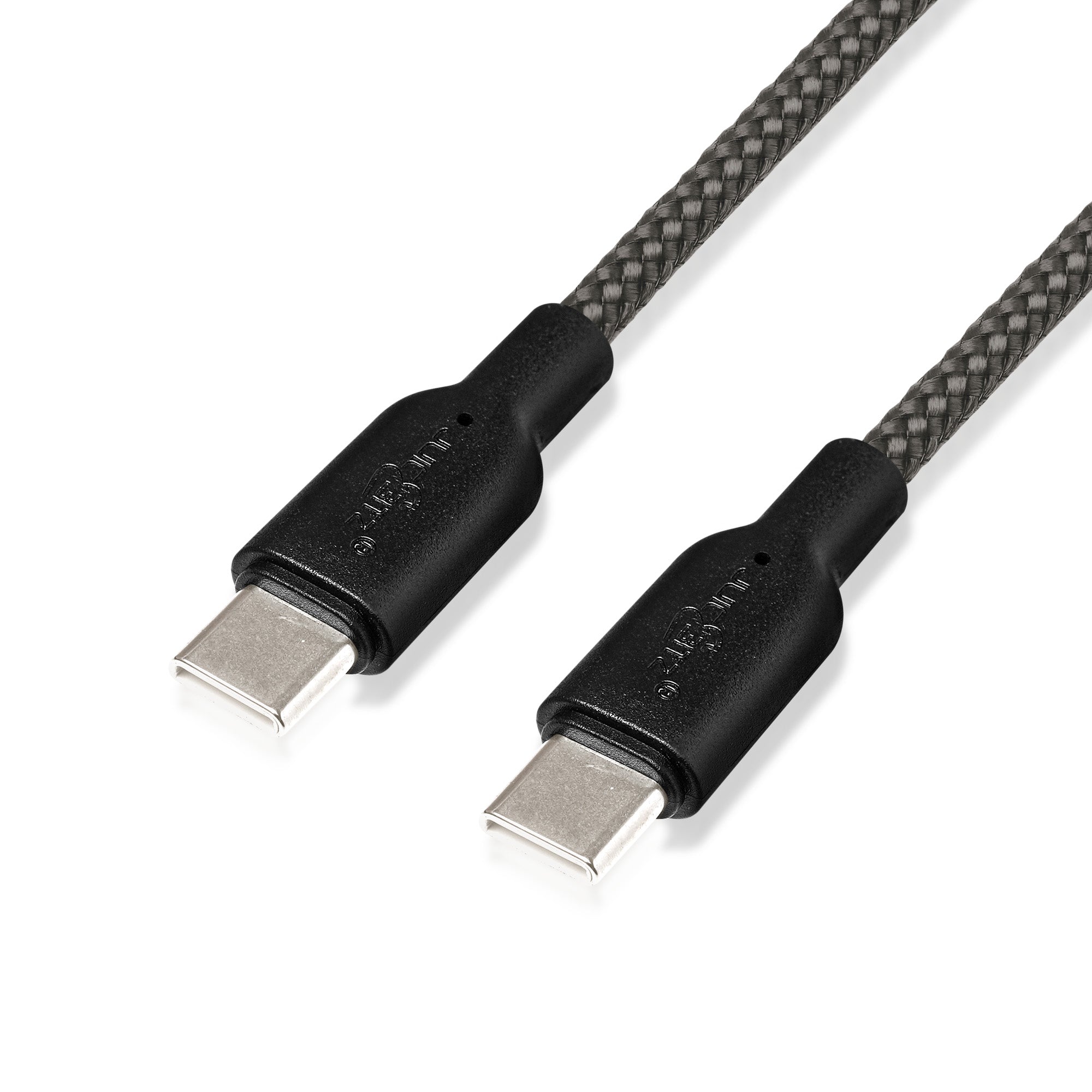 Braided USB-C to USB-C (USB2.0) 100W PD Fast Charger Data Cable - Grey