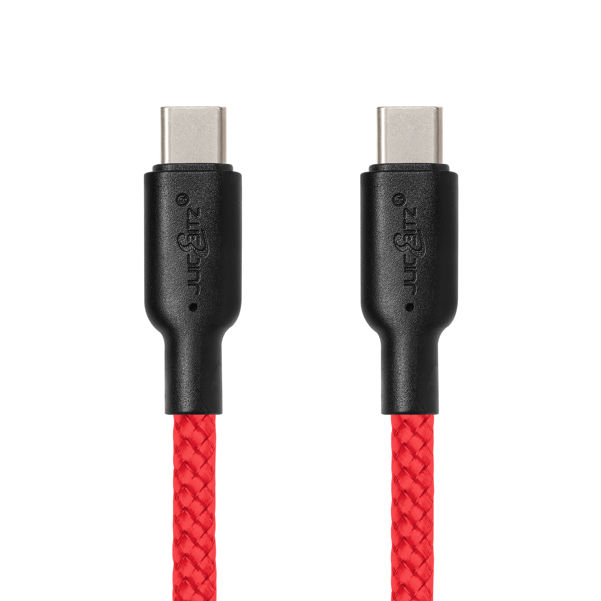 Braided USB-C to USB-C (USB2.0) 100W PD Fast Charger Data Cable - Red