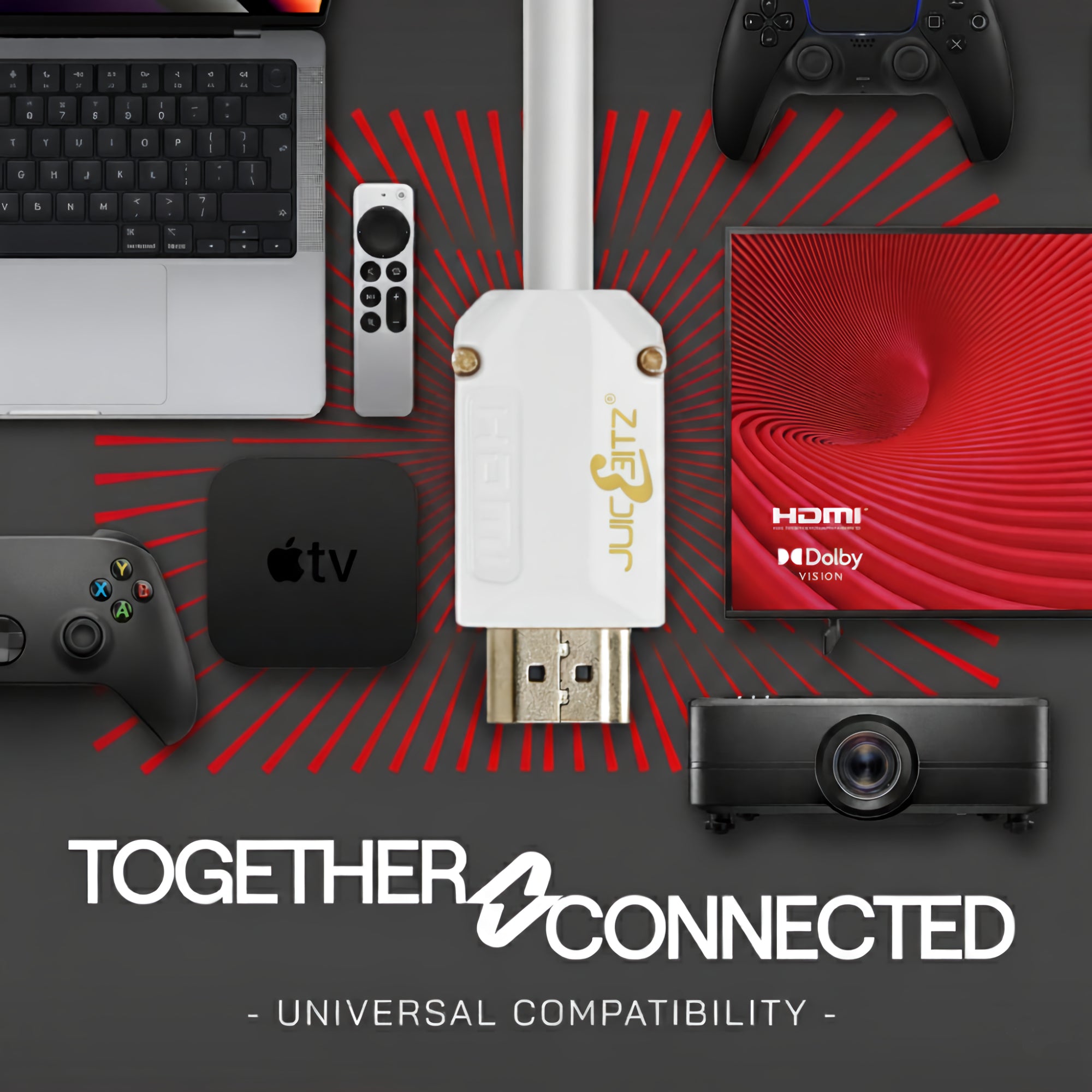 HDMI 2.0 4K Ultra HD 18Gbps High Speed HDMI Cable with Ethernet - White