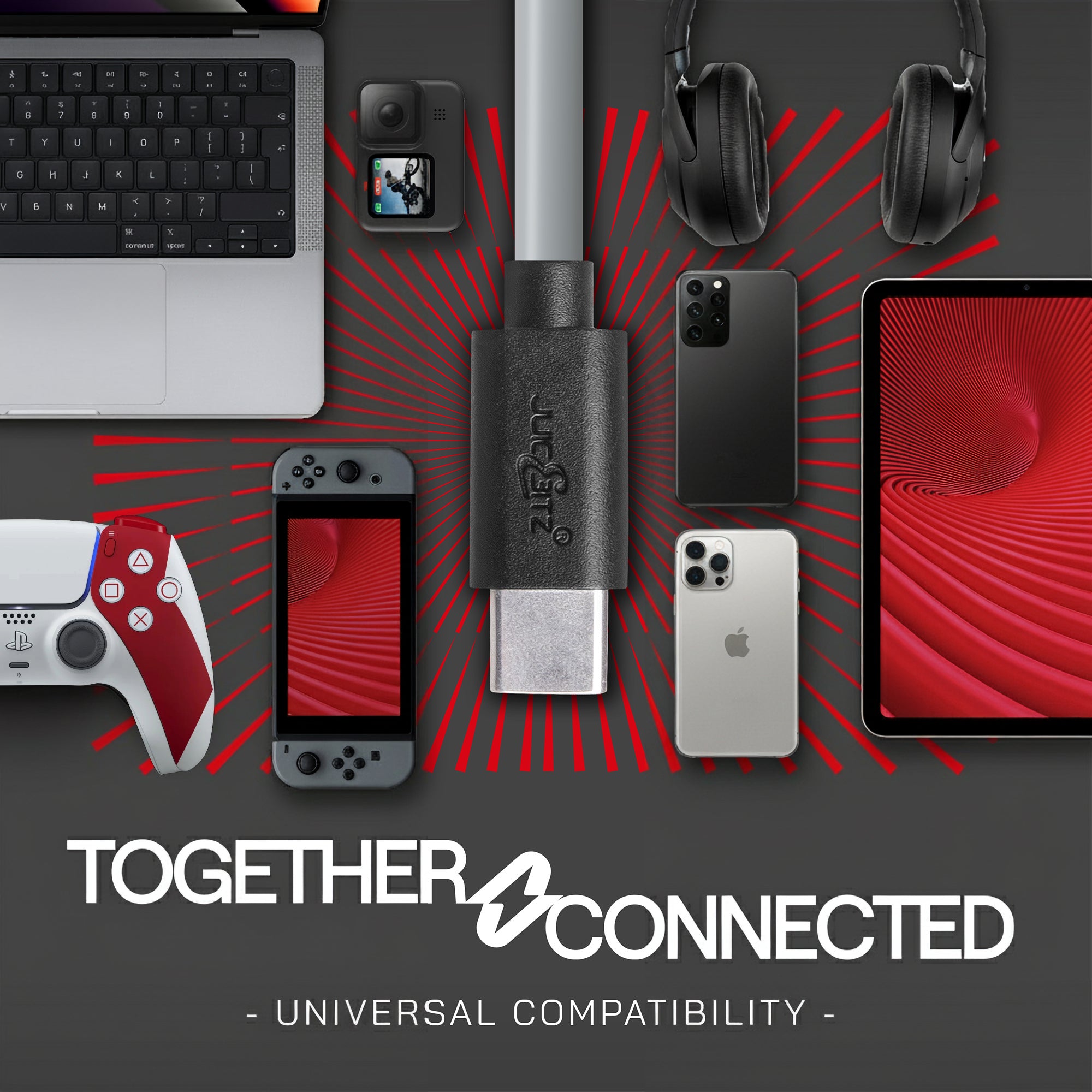 USB-C to USB-C Fast Charger Cable USB 2.0 Data Transfer Lead - Grey