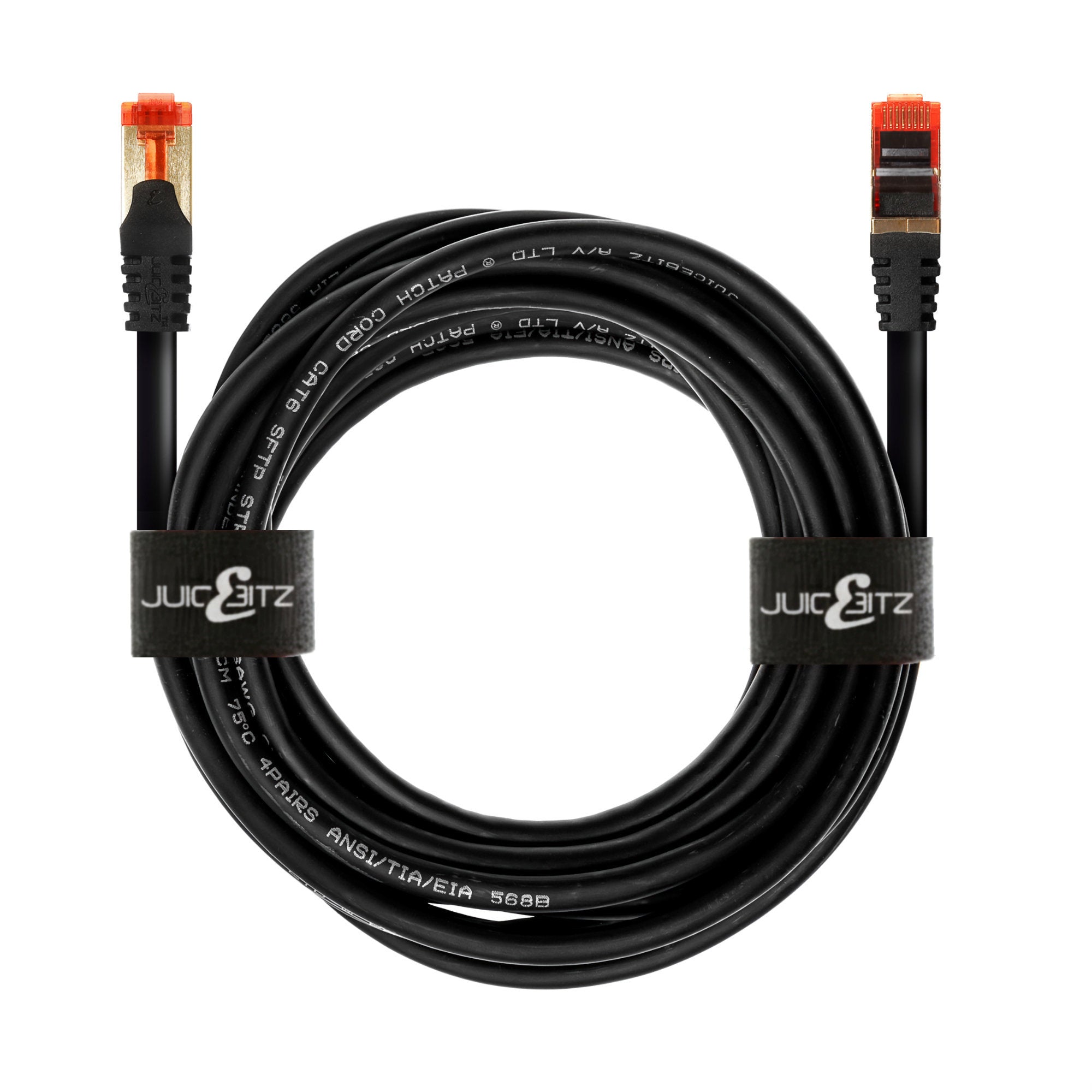 CAT6 Shielded RJ45 Ethernet LAN SFTP Patch Cable LSZH - Black